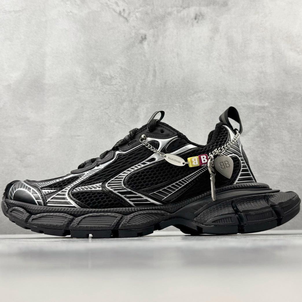 Balenciaga 3xl Sneaker With Charms In Black/Silver - DopestKickz