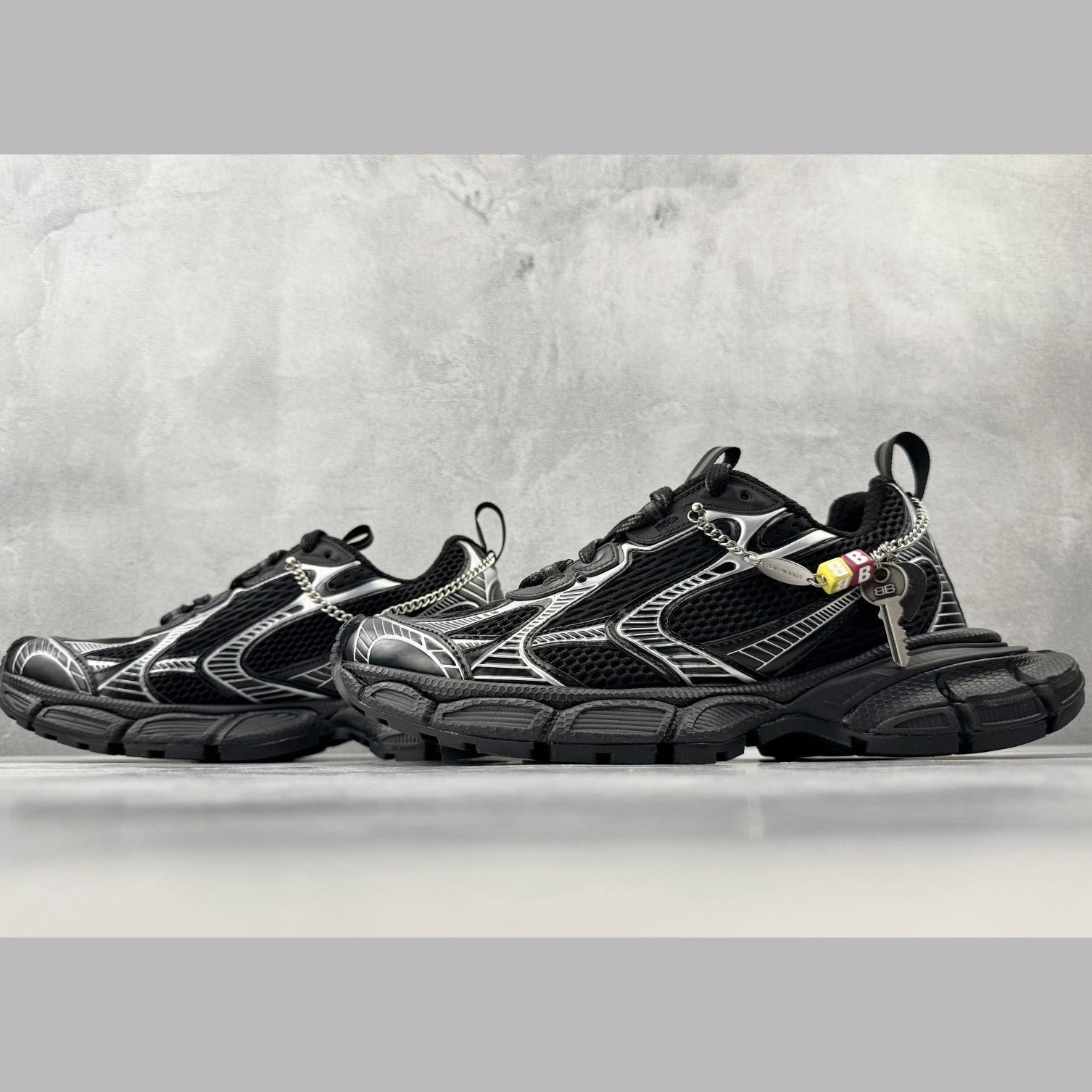 Balenciaga 3xl Sneaker With Charms In Black/Silver - DopestKickz