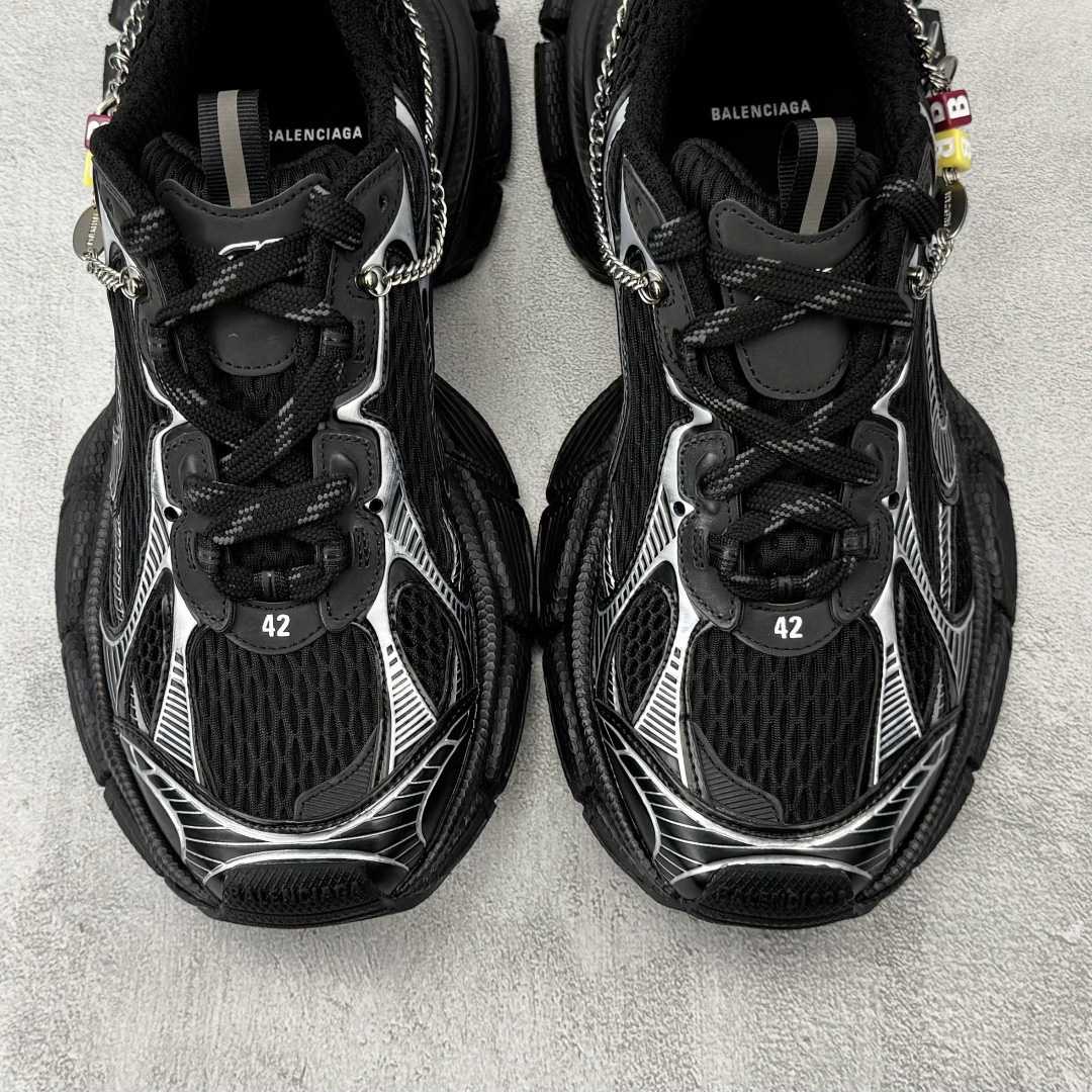Balenciaga 3xl Sneaker With Charms In Black/Silver - DopestKickz