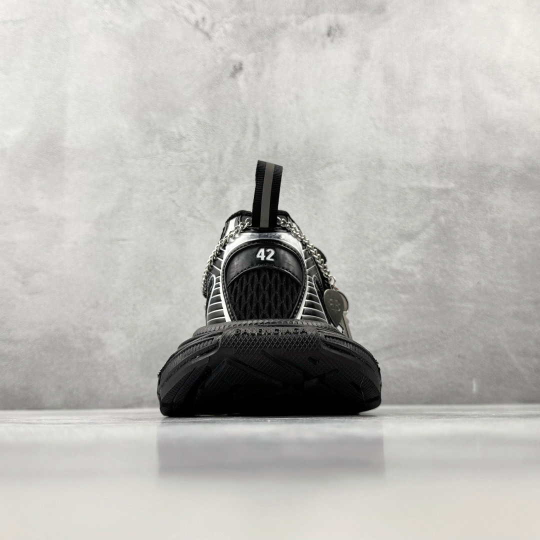 Balenciaga 3xl Sneaker With Charms In Black/Silver - DopestKickz