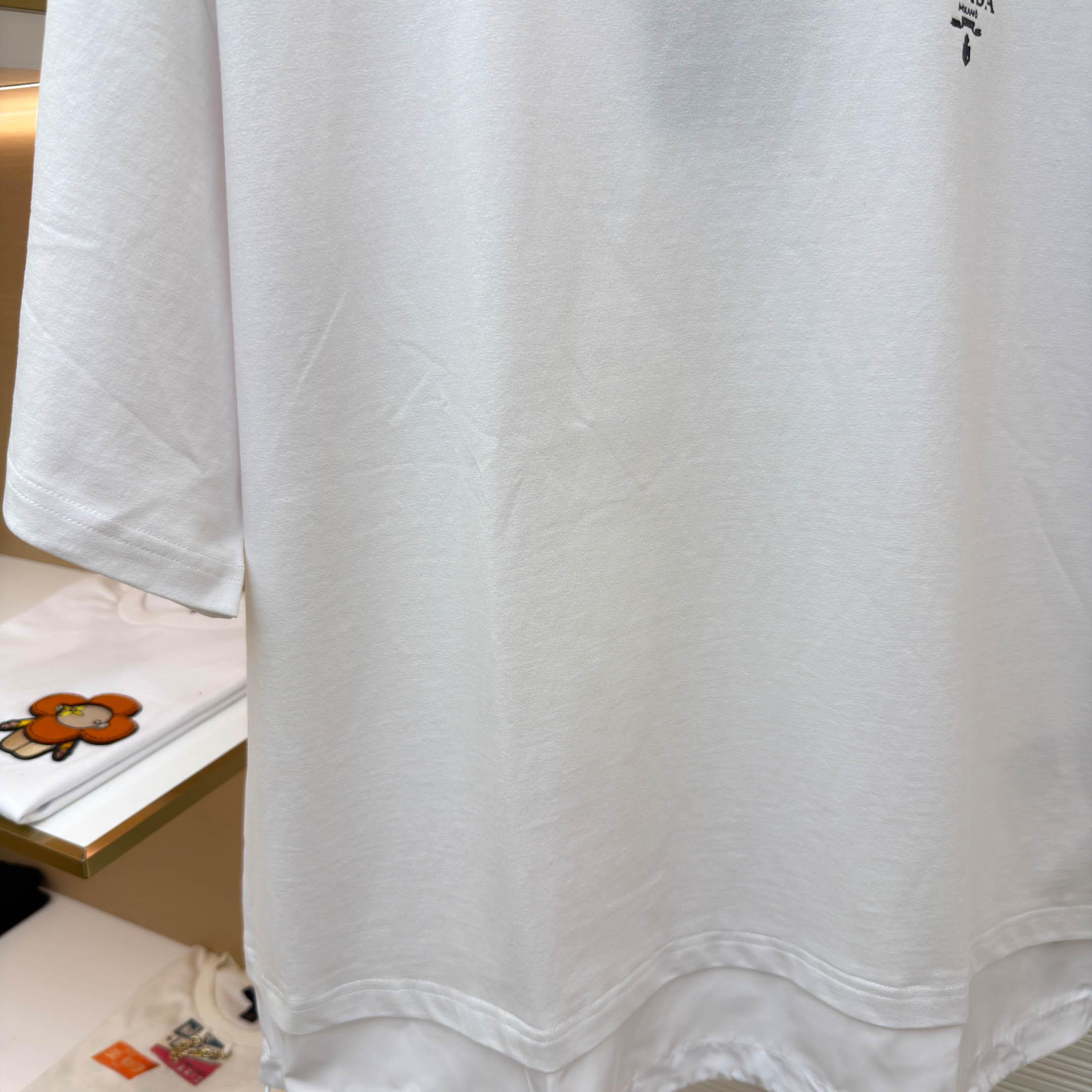 Prada Re-Nylon T-Shirt 'White' - DopestKickz