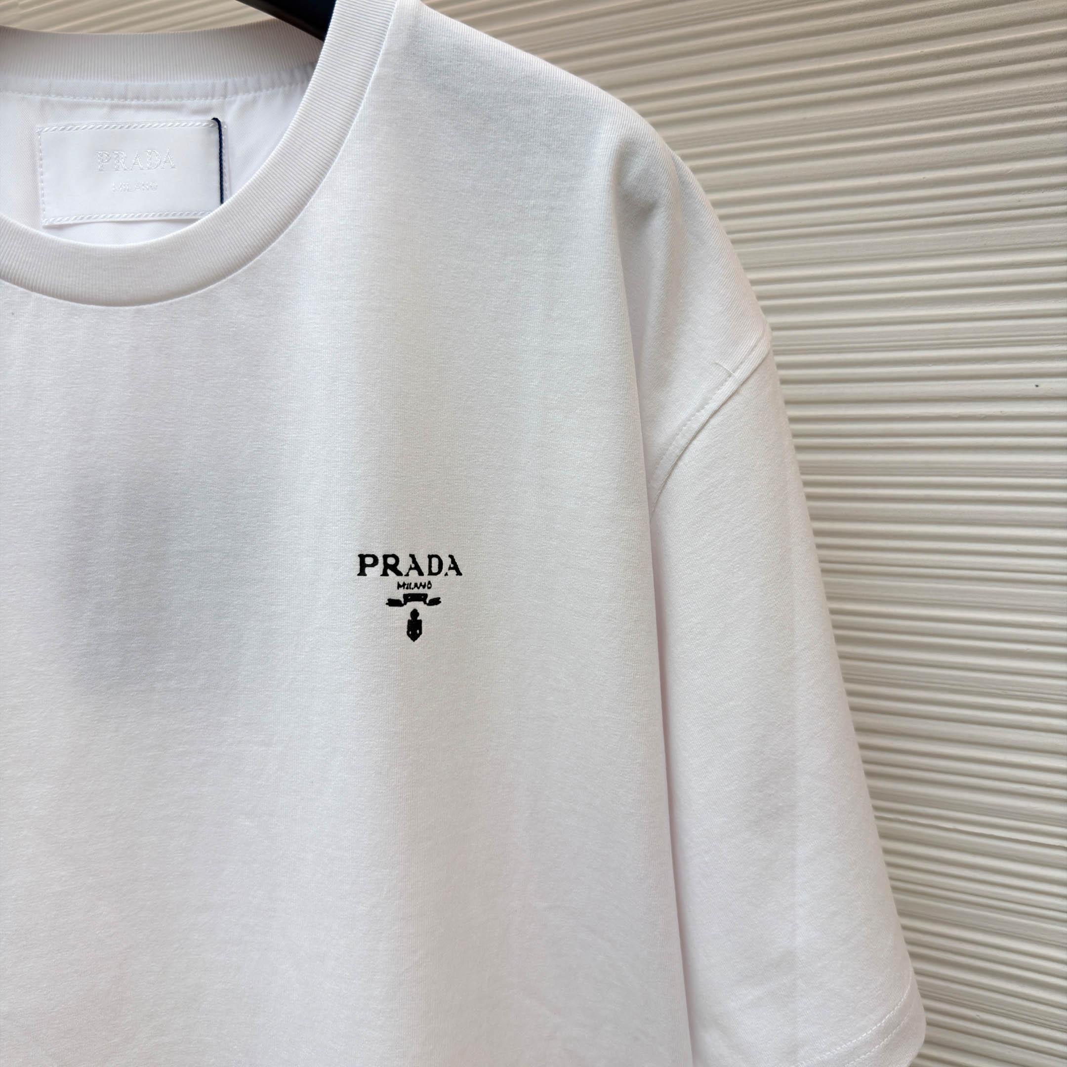 Prada Re-Nylon T-Shirt 'White' - DopestKickz