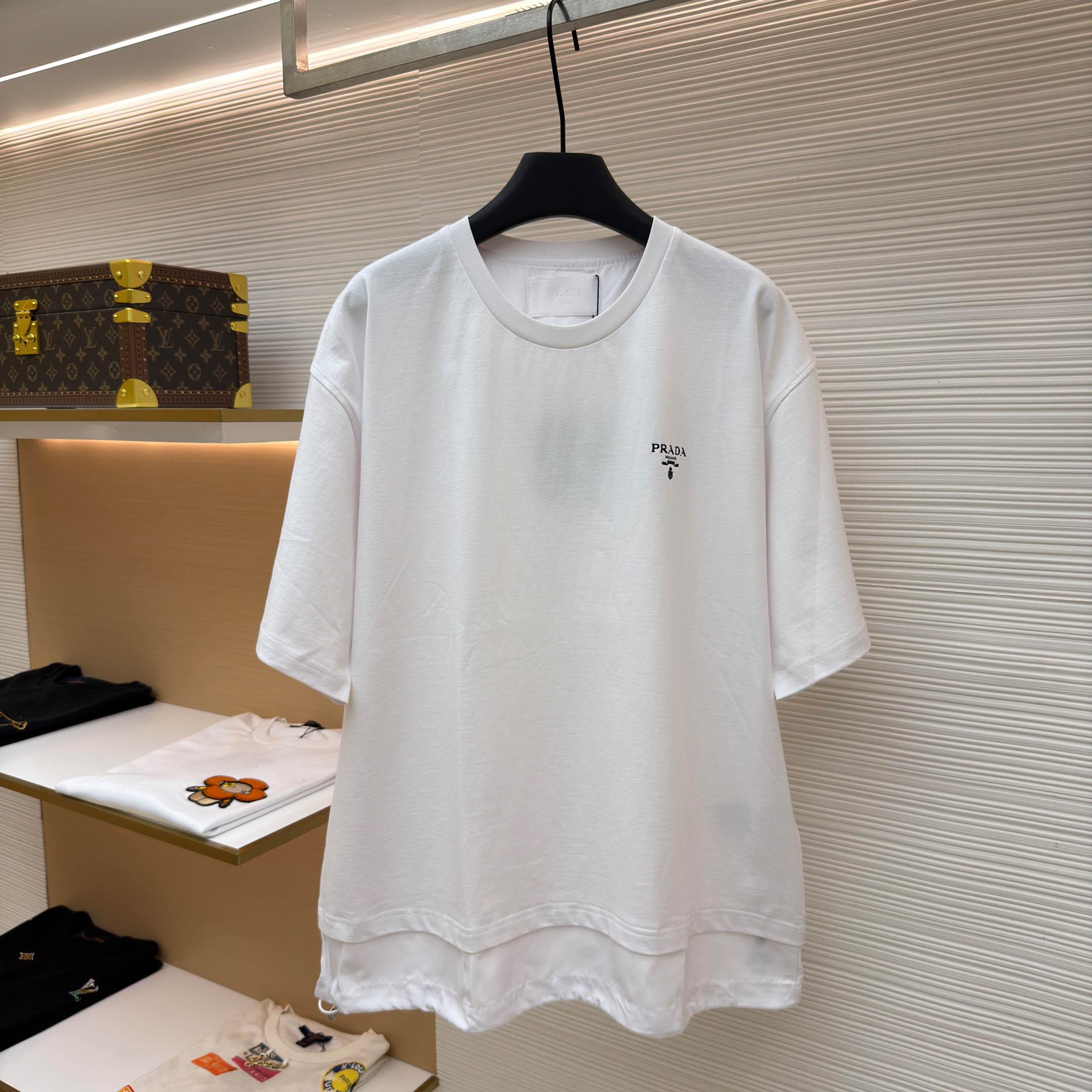 Prada Re-Nylon T-Shirt 'White' - DopestKickz
