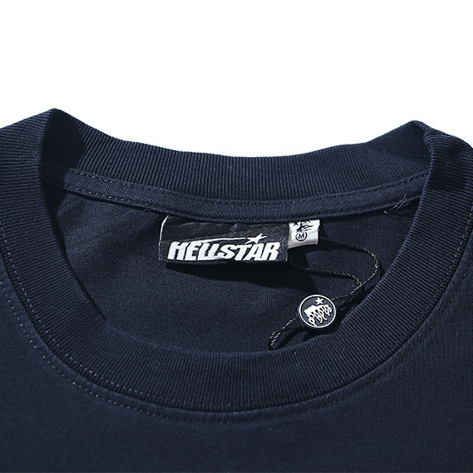 Hellstar Studios Cartoon Logo Glitter Logo T-Shirt 'Black' - DopestKickz