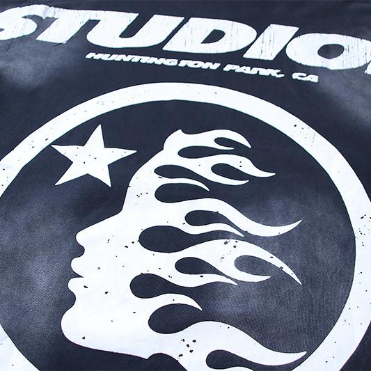 Hellstar Studios Cartoon Logo Glitter Logo T-Shirt 'Black' - DopestKickz