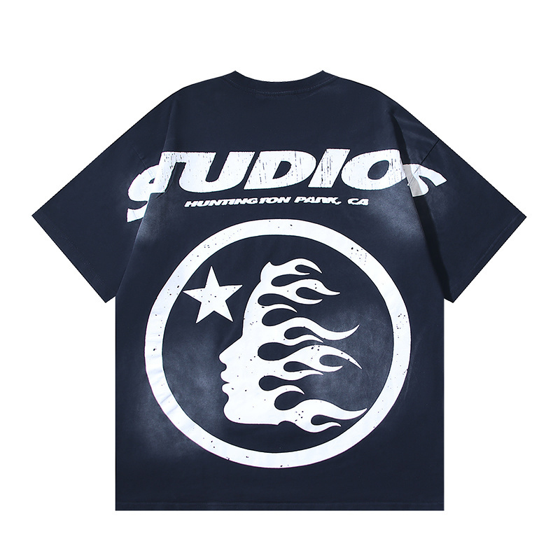 Hellstar Studios Cartoon Logo Glitter Logo T-Shirt 'Black' - DopestKickz