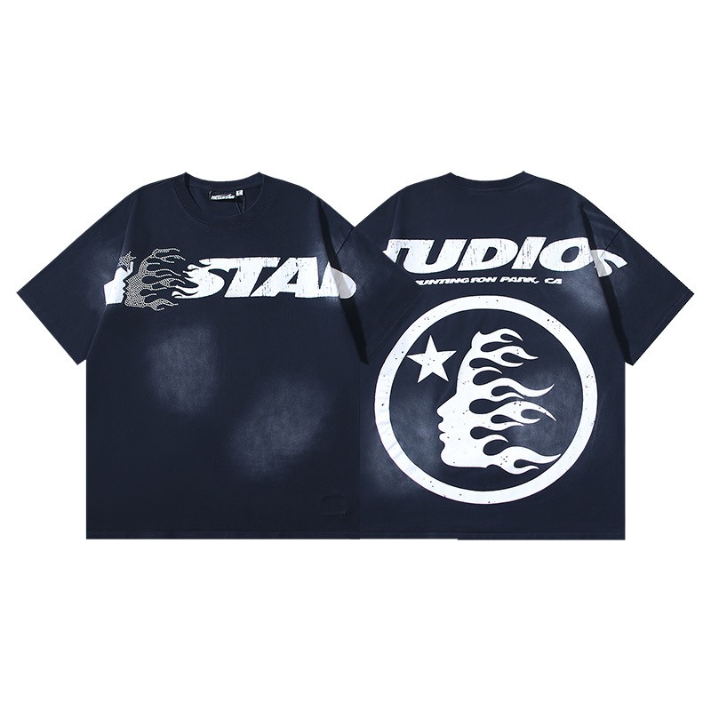 Hellstar Studios Cartoon Logo Glitter Logo T-Shirt 'Black' - DopestKickz