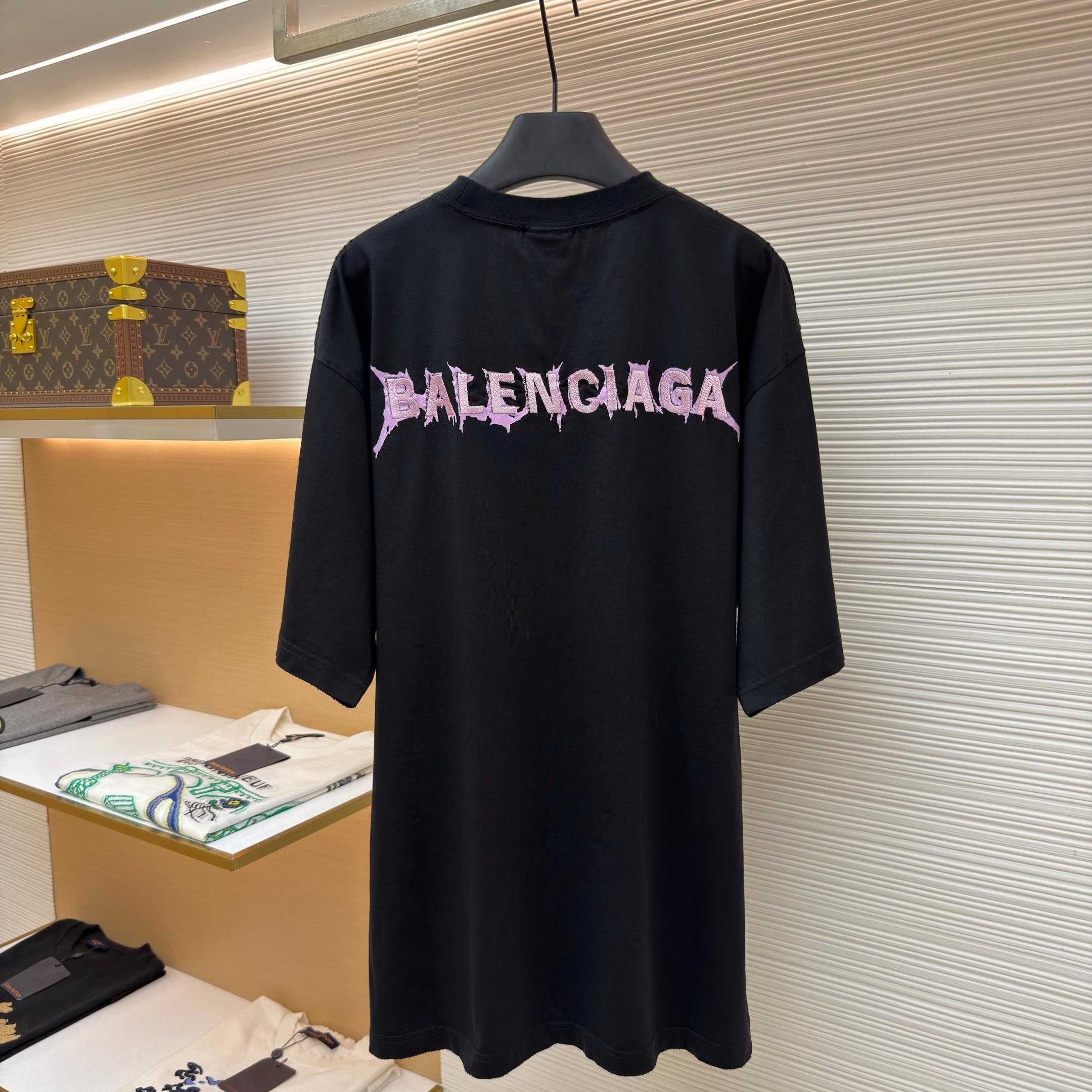 Balenciaga Diy Balenciaga Back Medium Fit T-shirt In Black - DopestKickz
