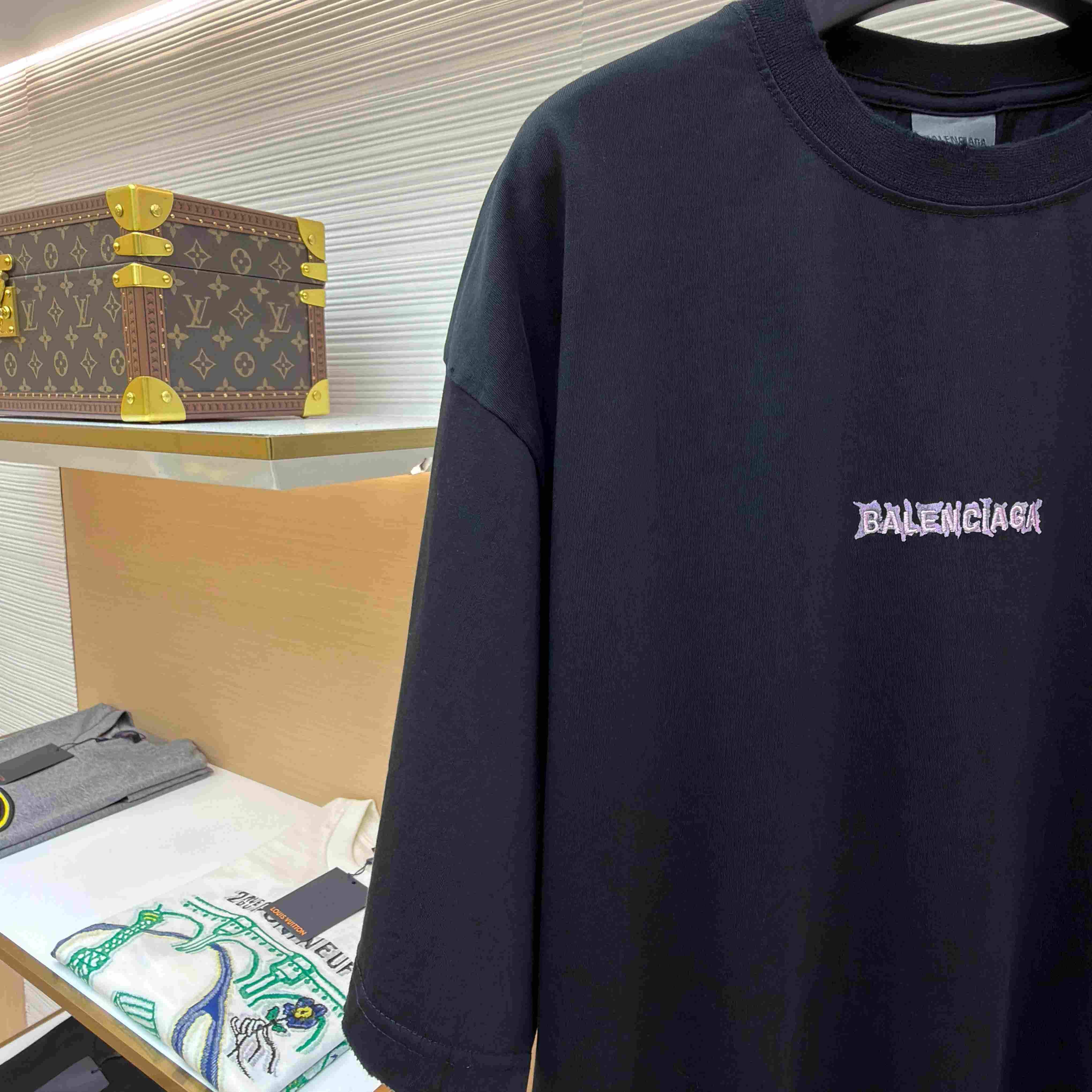 Balenciaga Diy Balenciaga Back Medium Fit T-shirt In Black - DopestKickz
