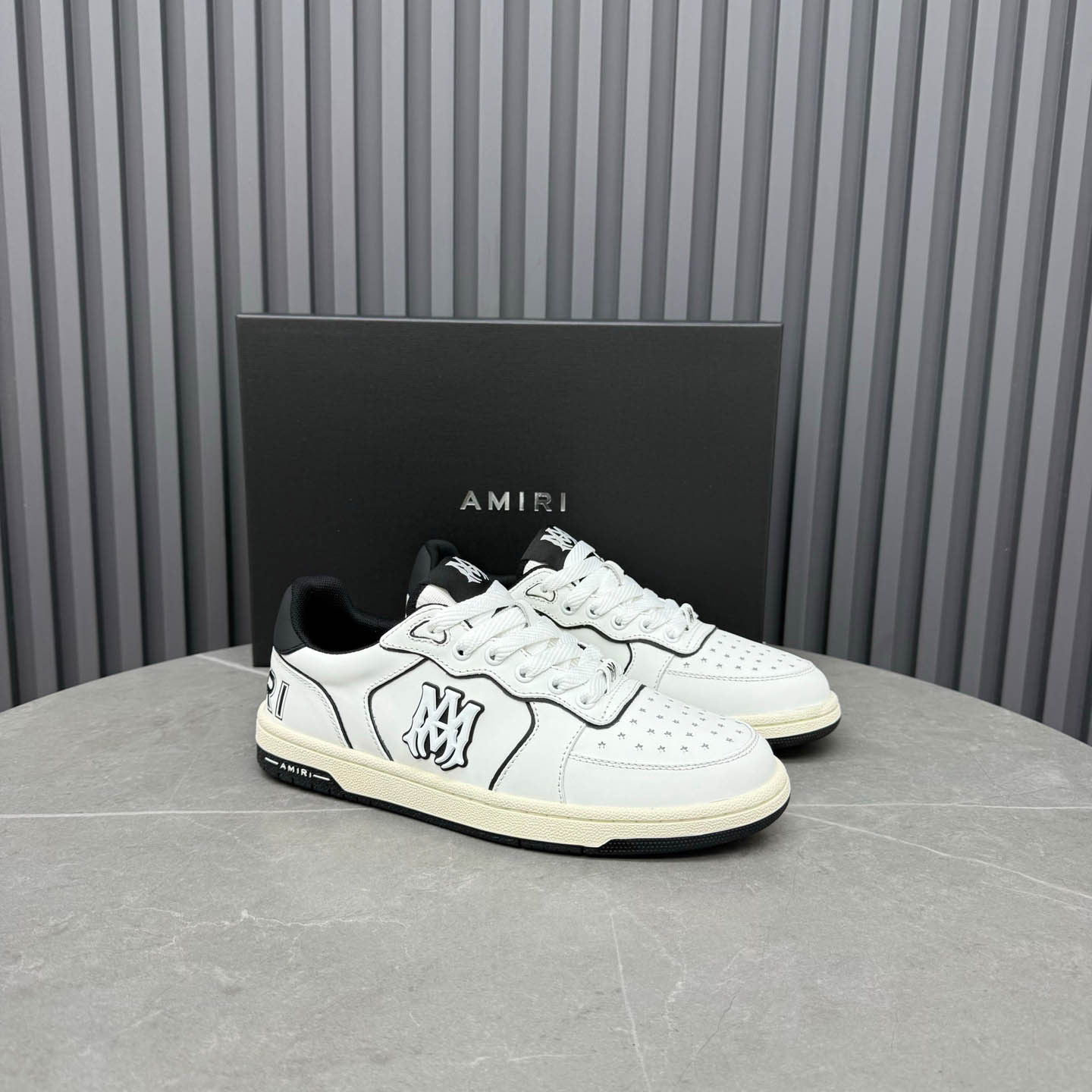 Amiri Off-White & Black Newport Sneakers - DopestKickz