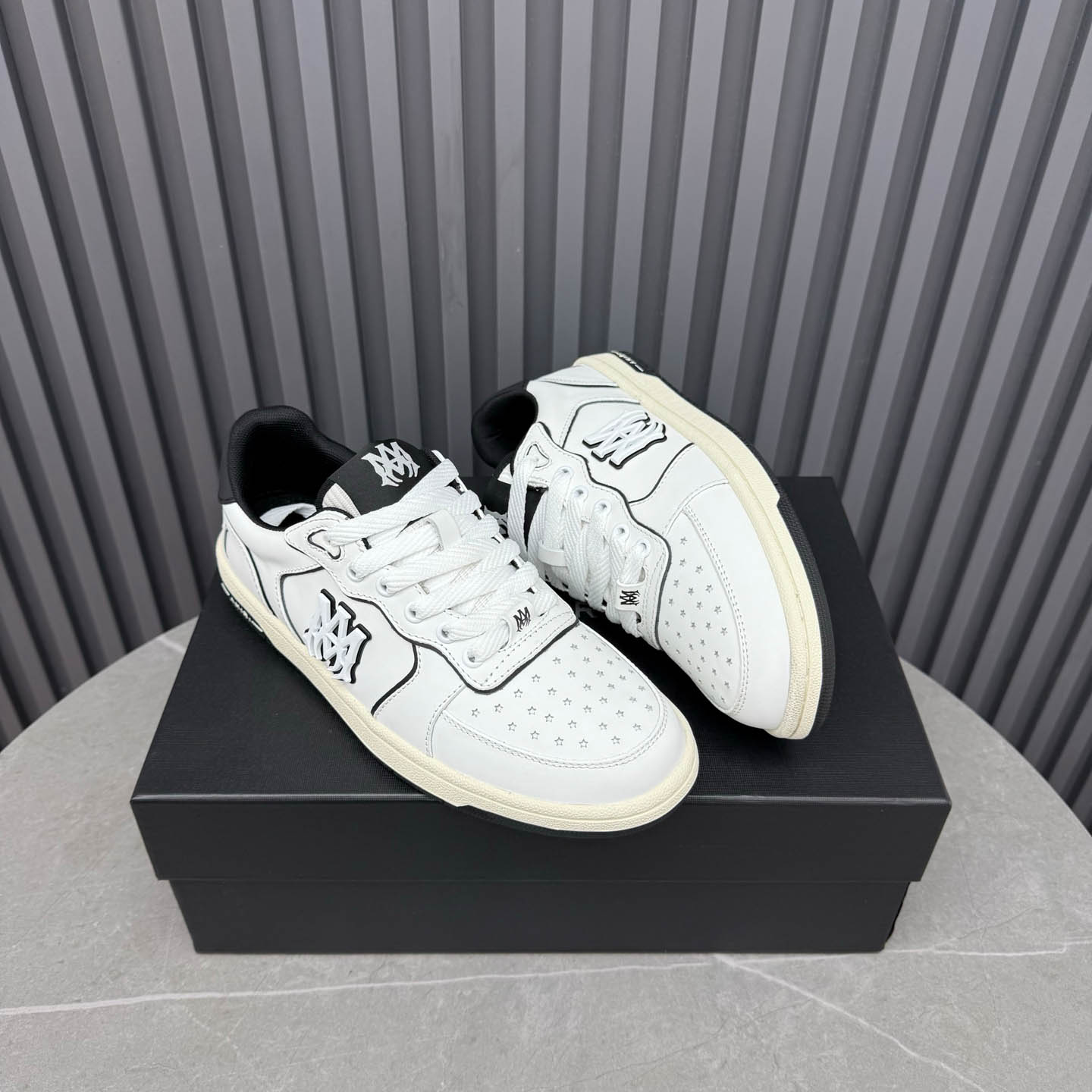 Amiri Off-White & Black Newport Sneakers - DopestKickz