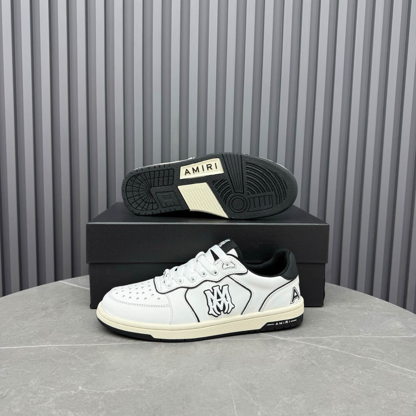 Amiri Off-White & Black Newport Sneakers - DopestKickz