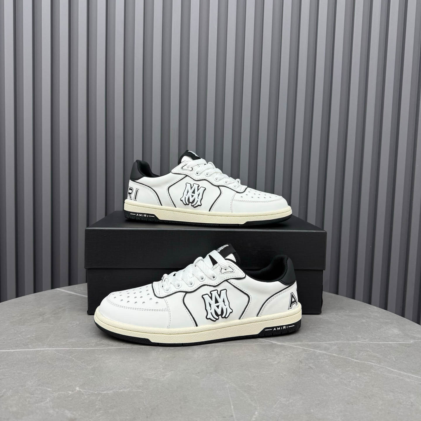 Amiri Off-White & Black Newport Sneakers - DopestKickz