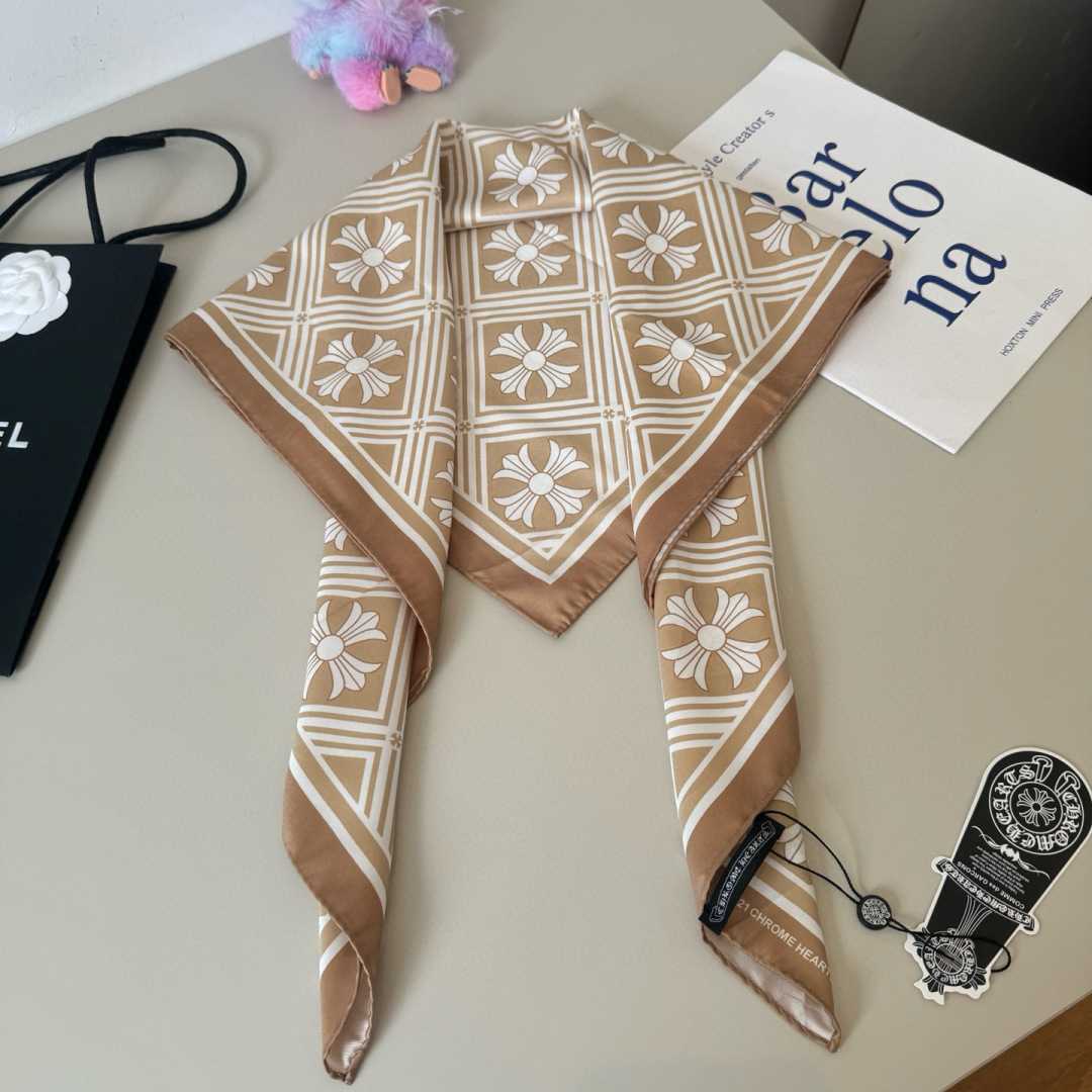Chrome Heart Square Silk Scarf - DopestKickz