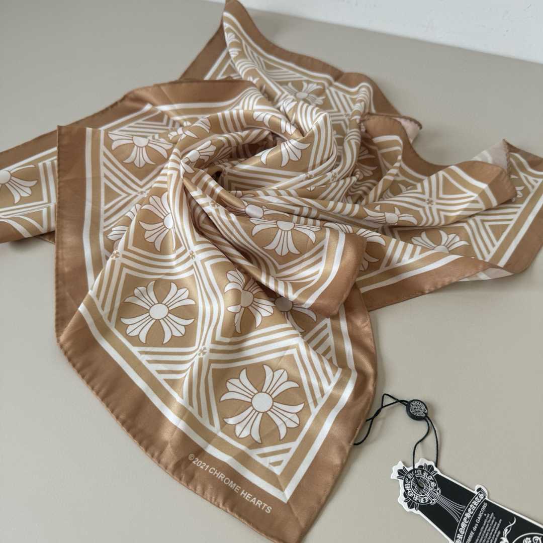 Chrome Heart Square Silk Scarf - DopestKickz