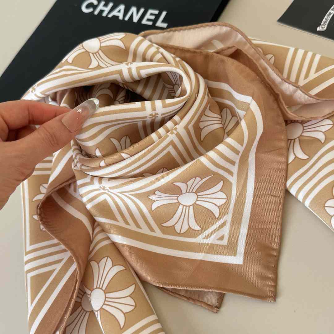 Chrome Heart Square Silk Scarf - DopestKickz