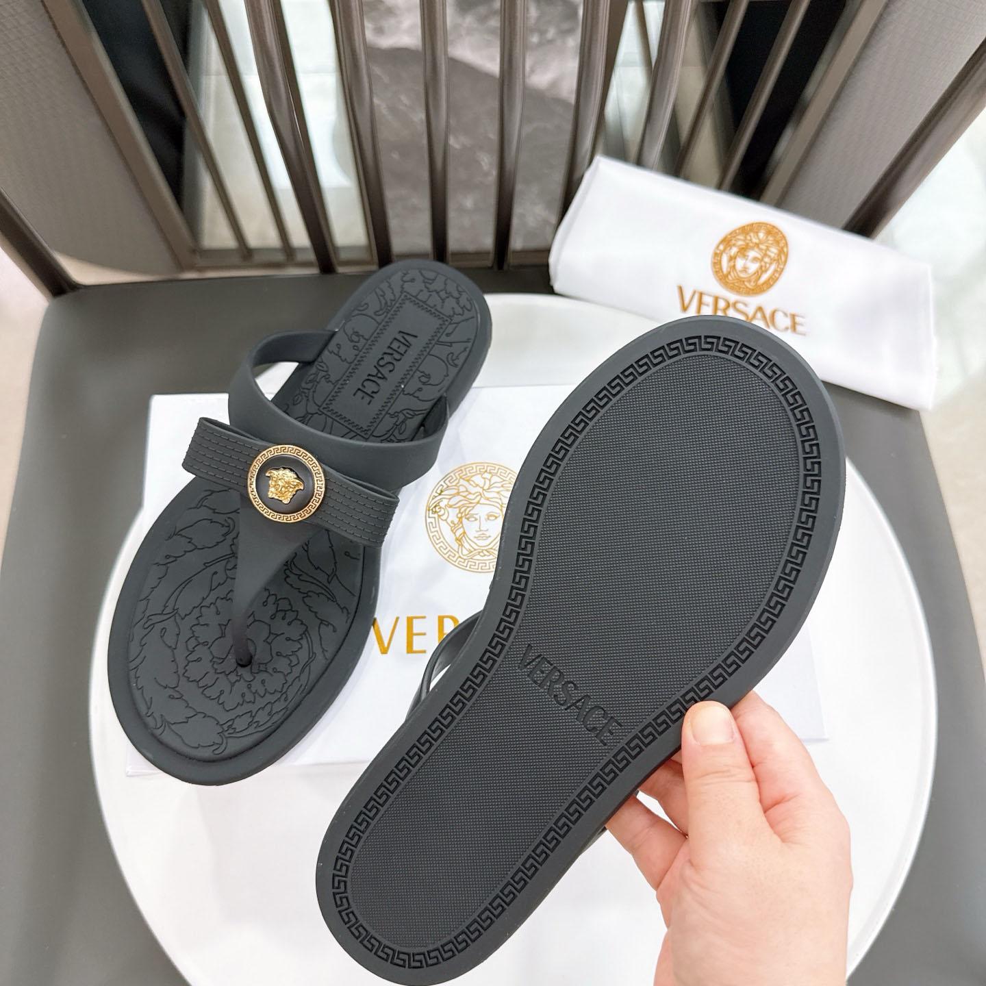 Versace Alia Medusa Embellished Slippers - DopestKickz