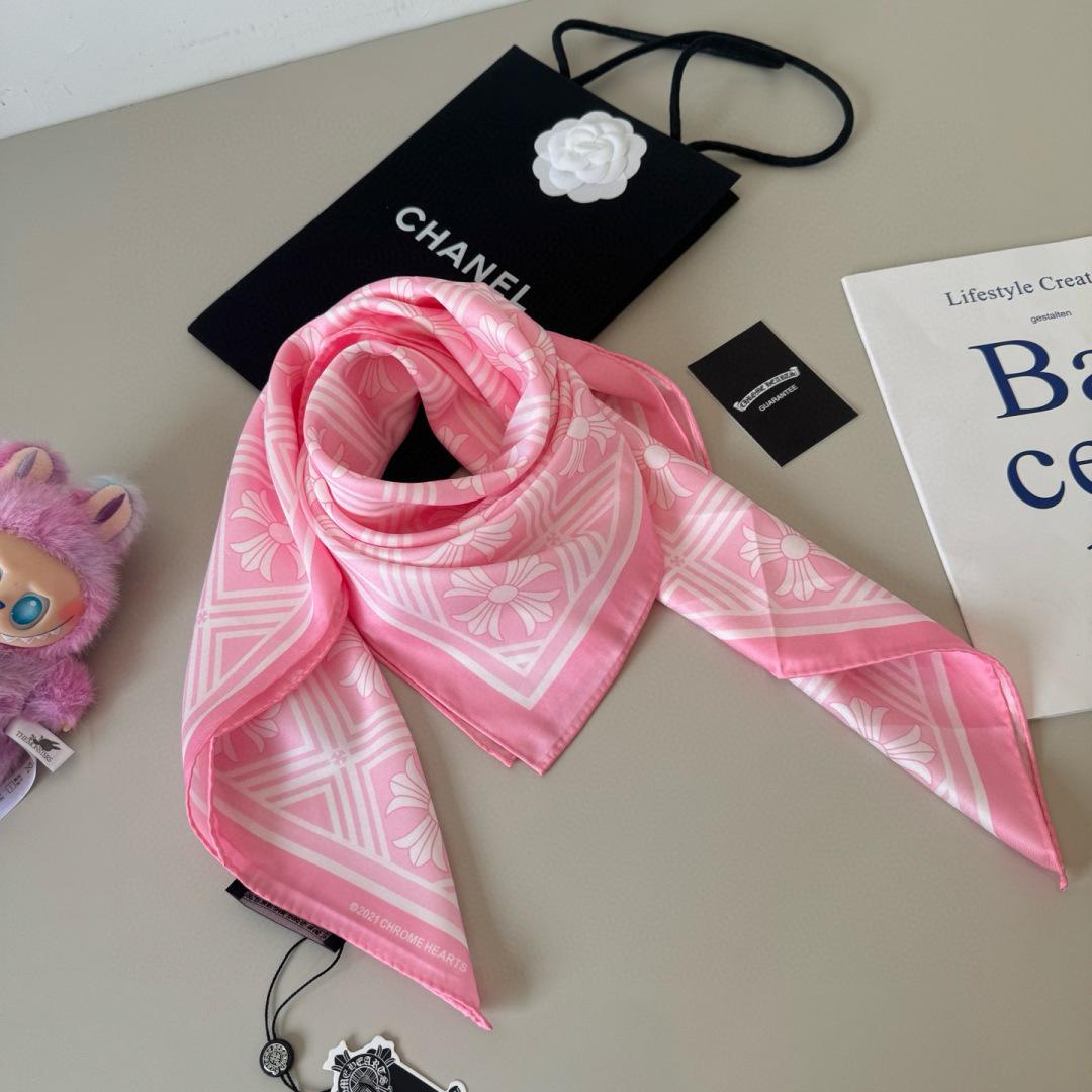 Chrome Heart Square Silk Scarf - DopestKickz