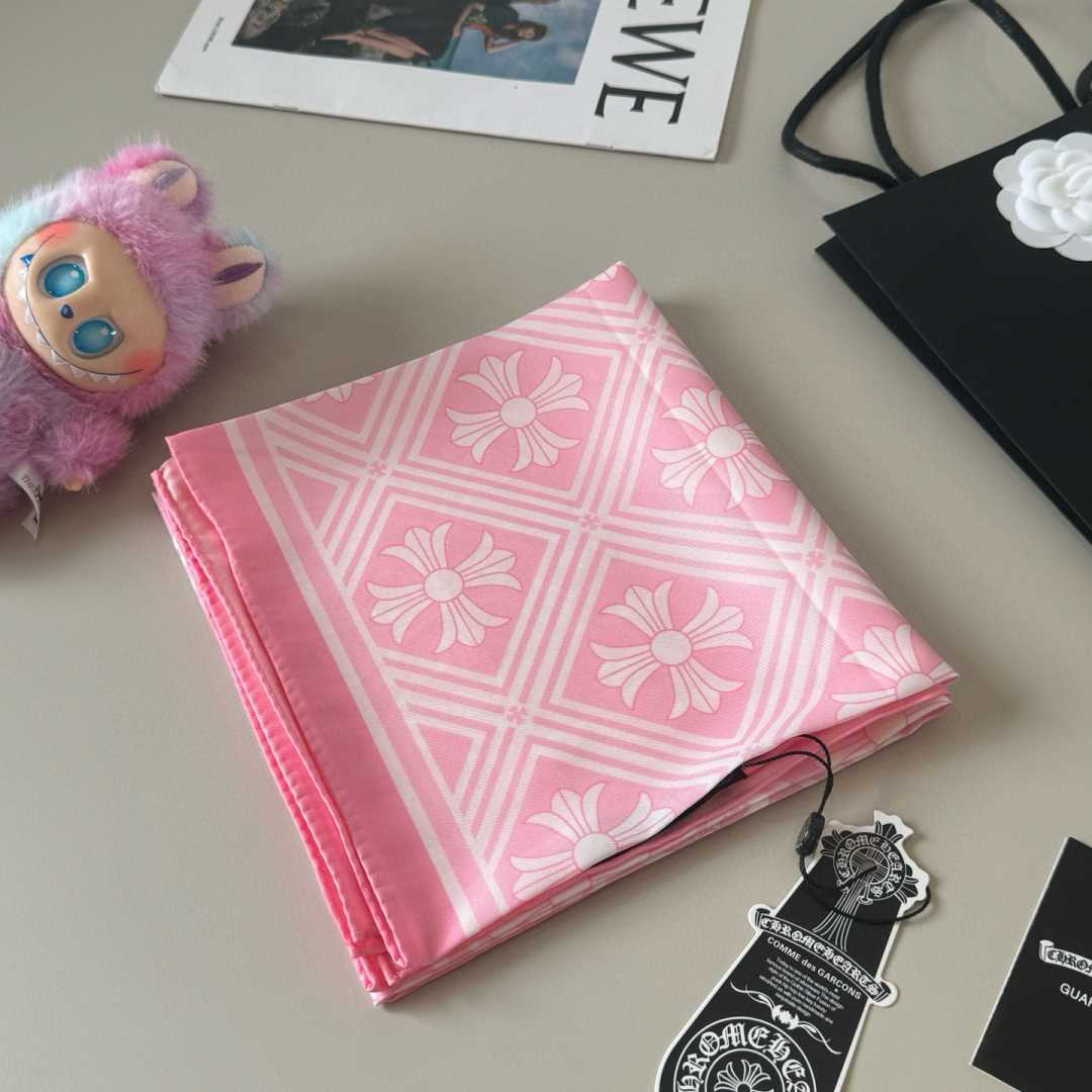 Chrome Heart Square Silk Scarf - DopestKickz