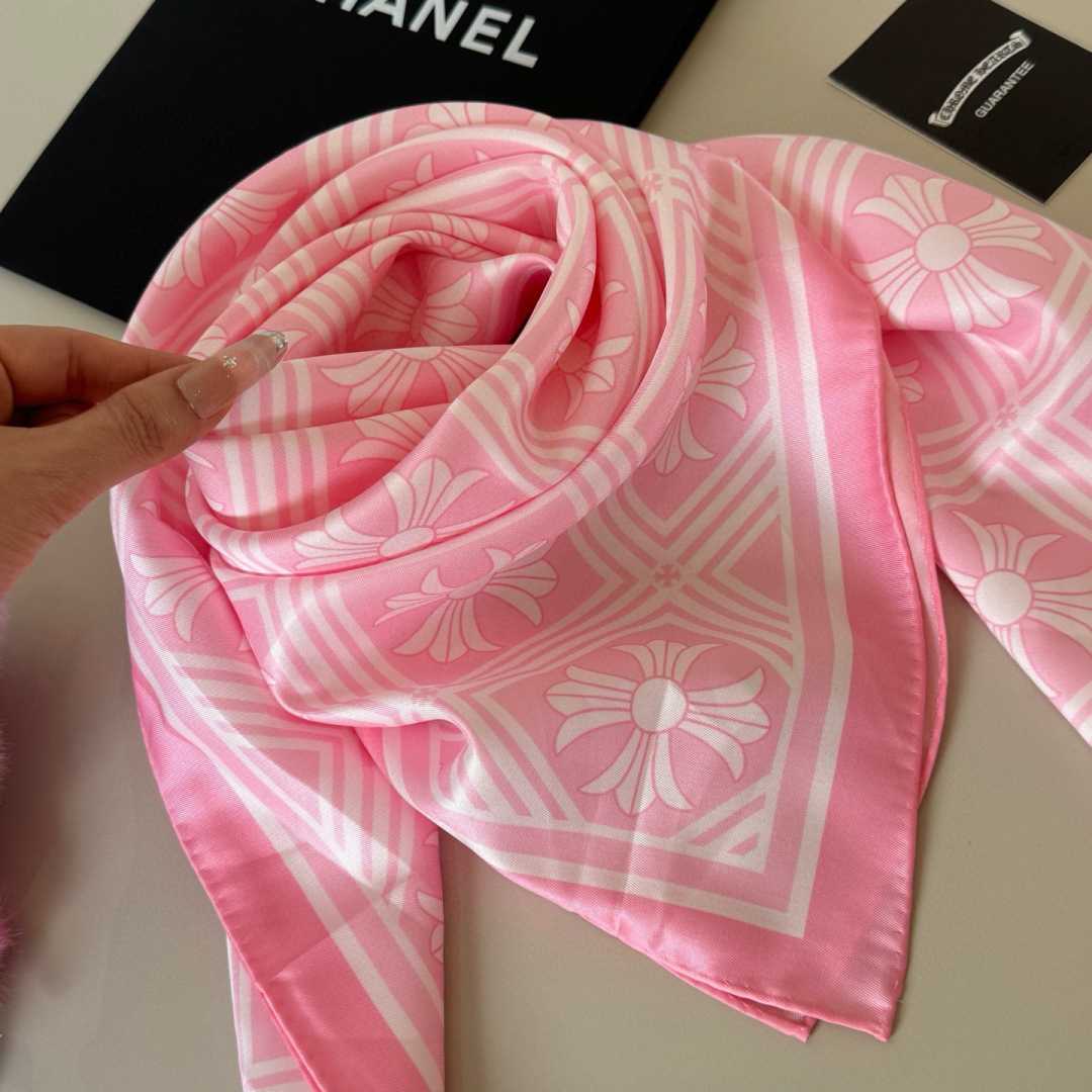 Chrome Heart Square Silk Scarf - DopestKickz