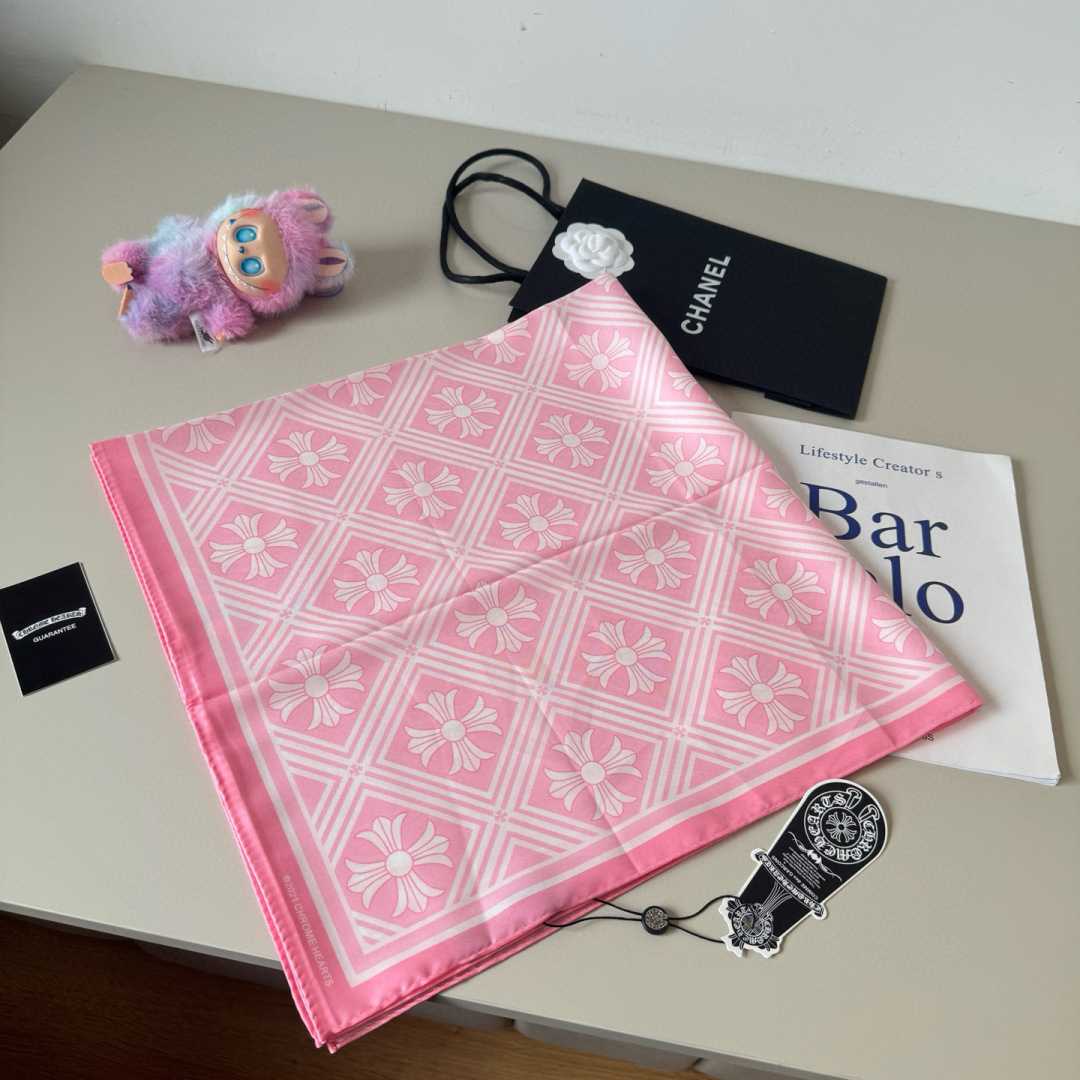 Chrome Heart Square Silk Scarf - DopestKickz