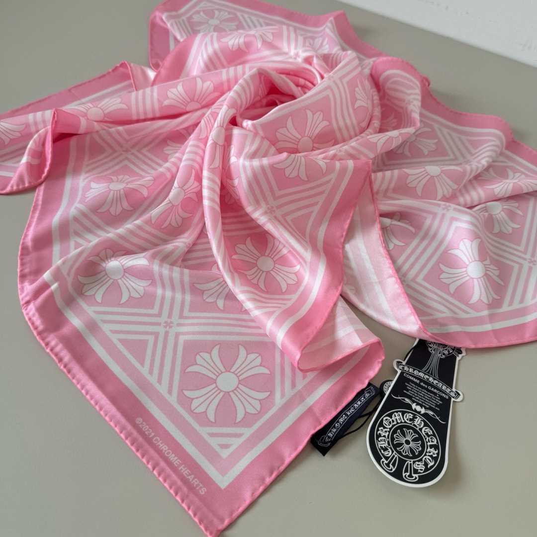 Chrome Heart Square Silk Scarf - DopestKickz