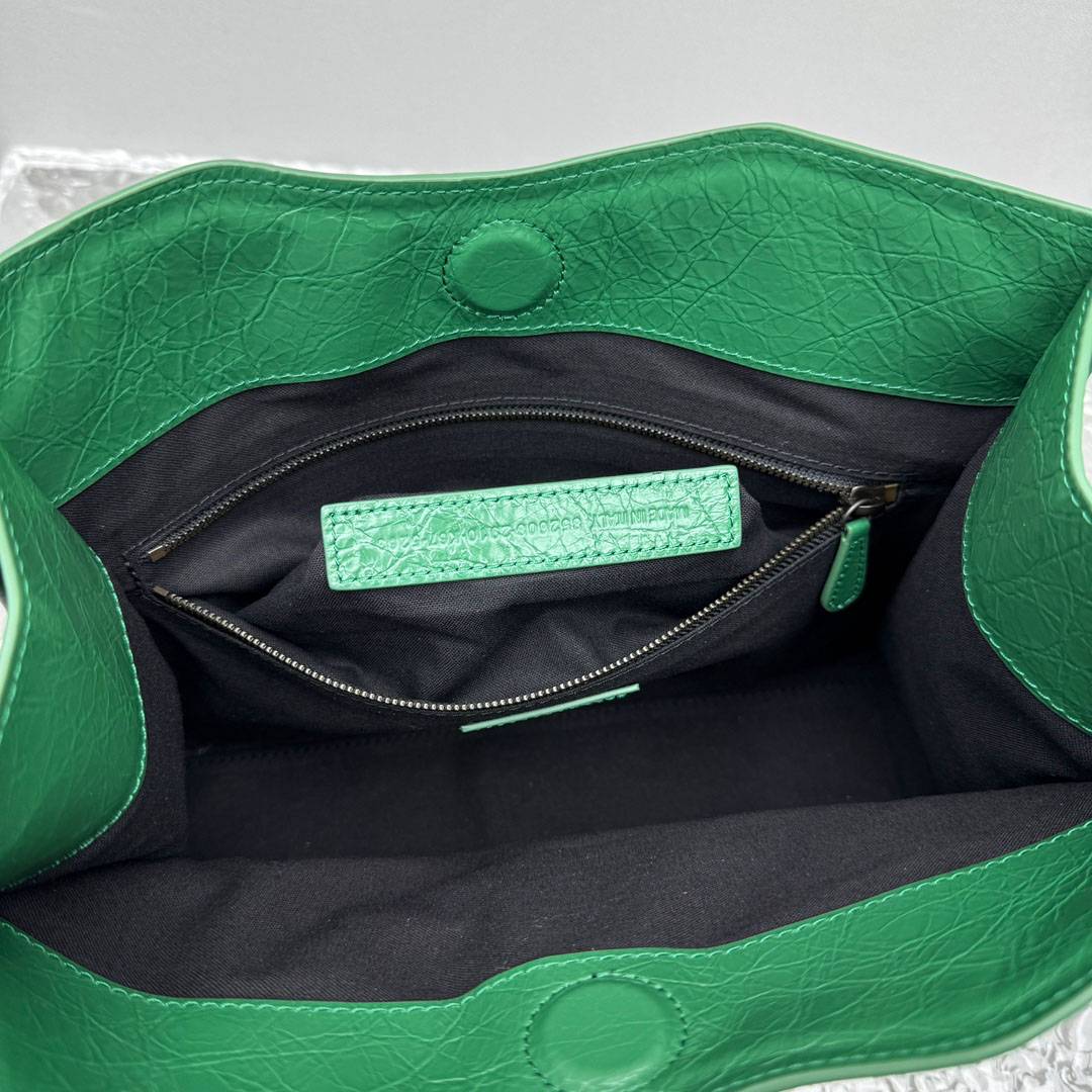 Balenciaga Le City Tote Bag Mini In Green - DopestKickz