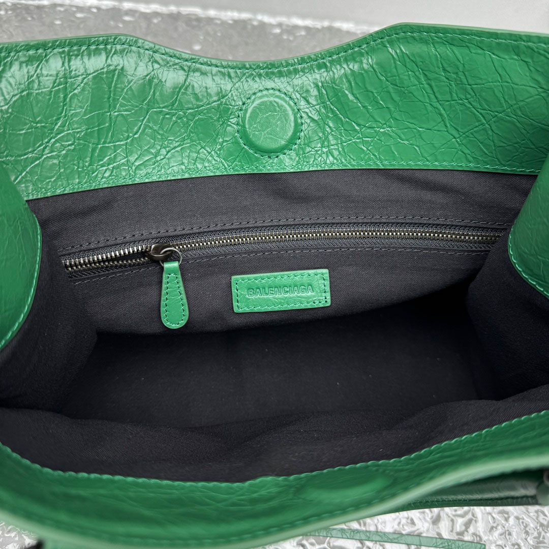 Balenciaga Le City Tote Bag Mini In Green - DopestKickz