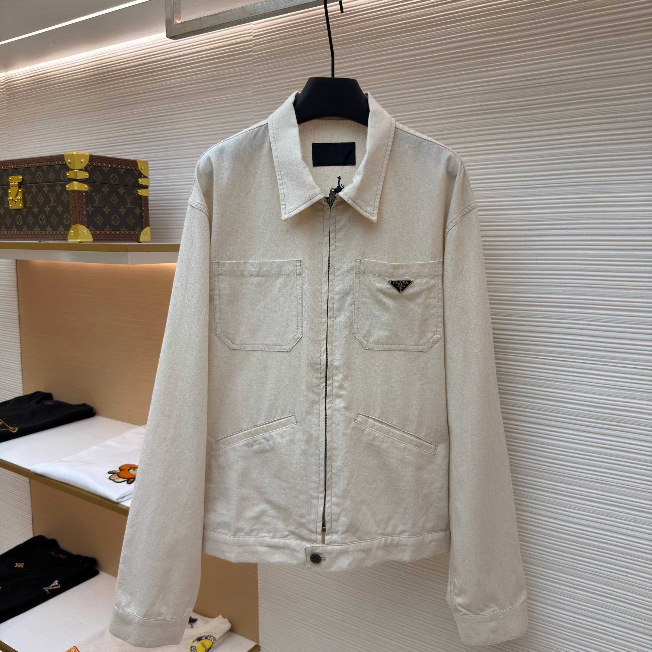 Prada Chambray Blouson Jacket - DopestKickz