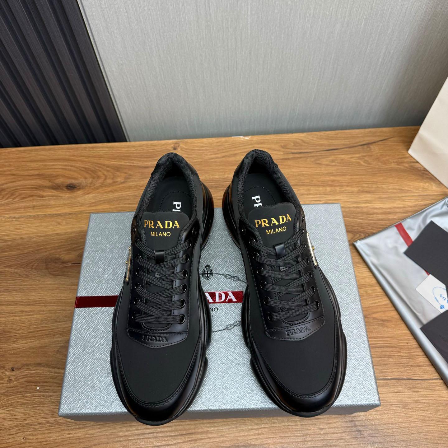 Prada Leather Sneakers - DopestKickz