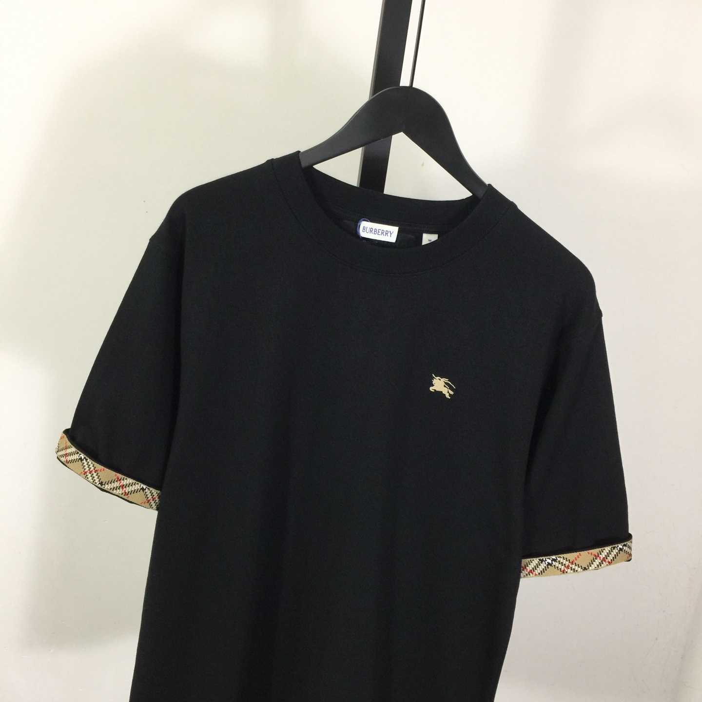 Burberry Check Trim Cotton T-shirt - DopestKickz