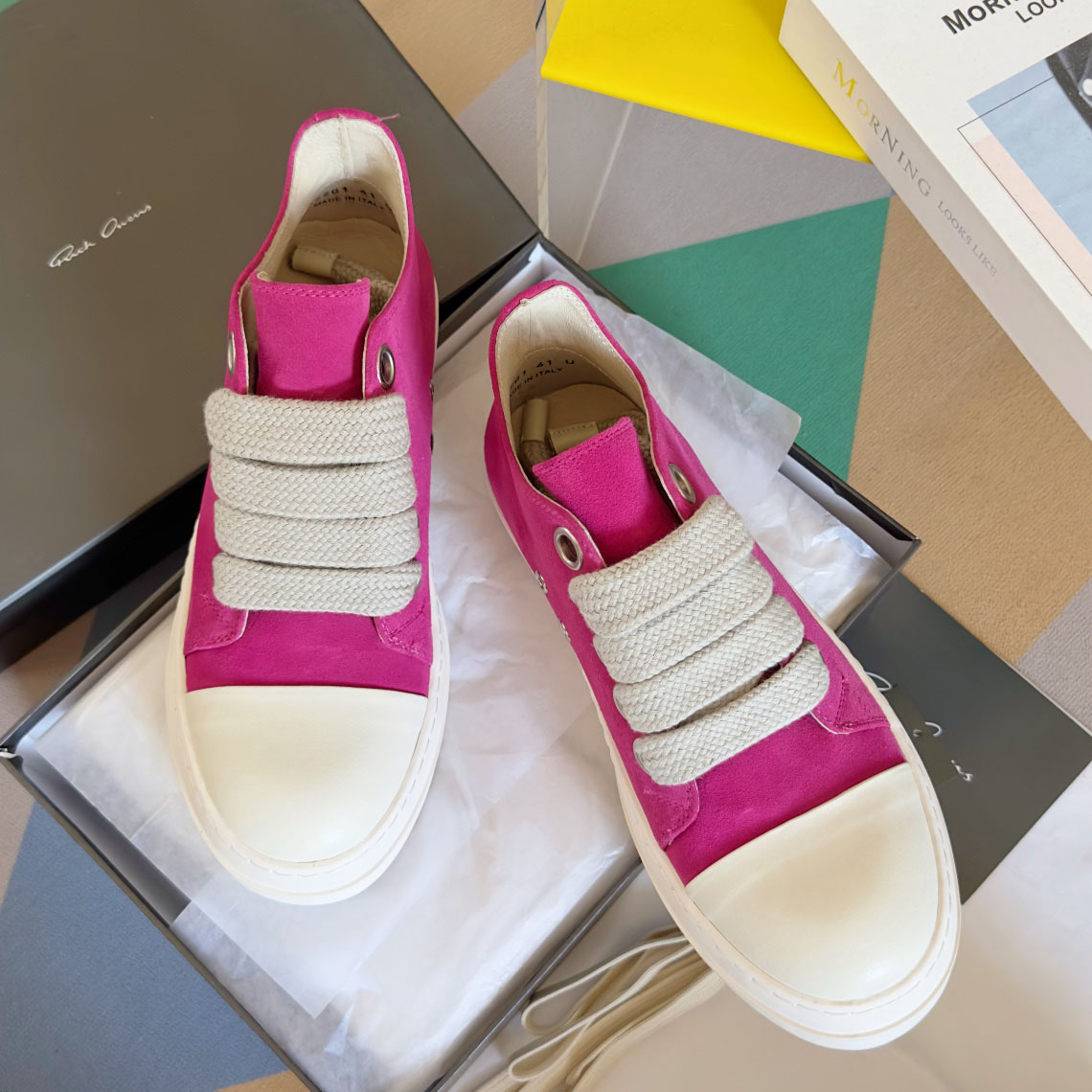 Rick Owens Laces Low-top  Sneakers - DopestKickz