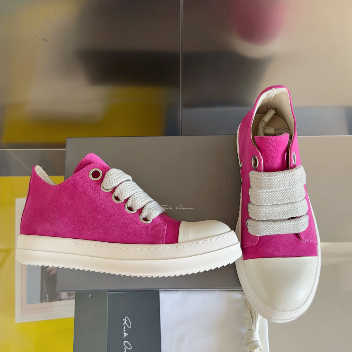 Rick Owens Laces Low-top  Sneakers - DopestKickz