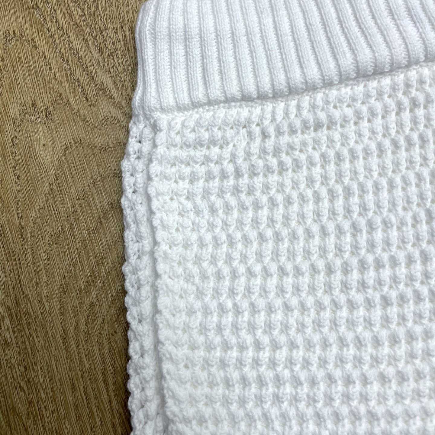 Casablanca White & Pink Striped Crochet Shorts  D0203 - DopestKickz