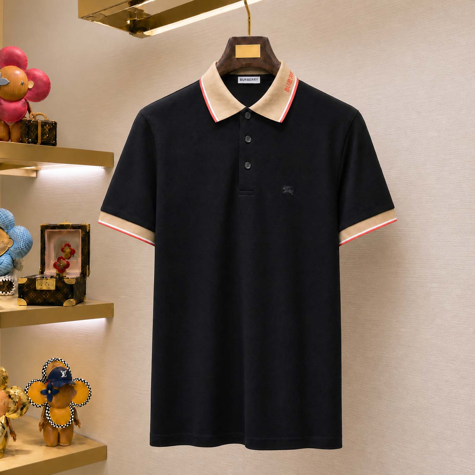 Burberry Logo Collar Cotton Polo Shirt - DopestKickz