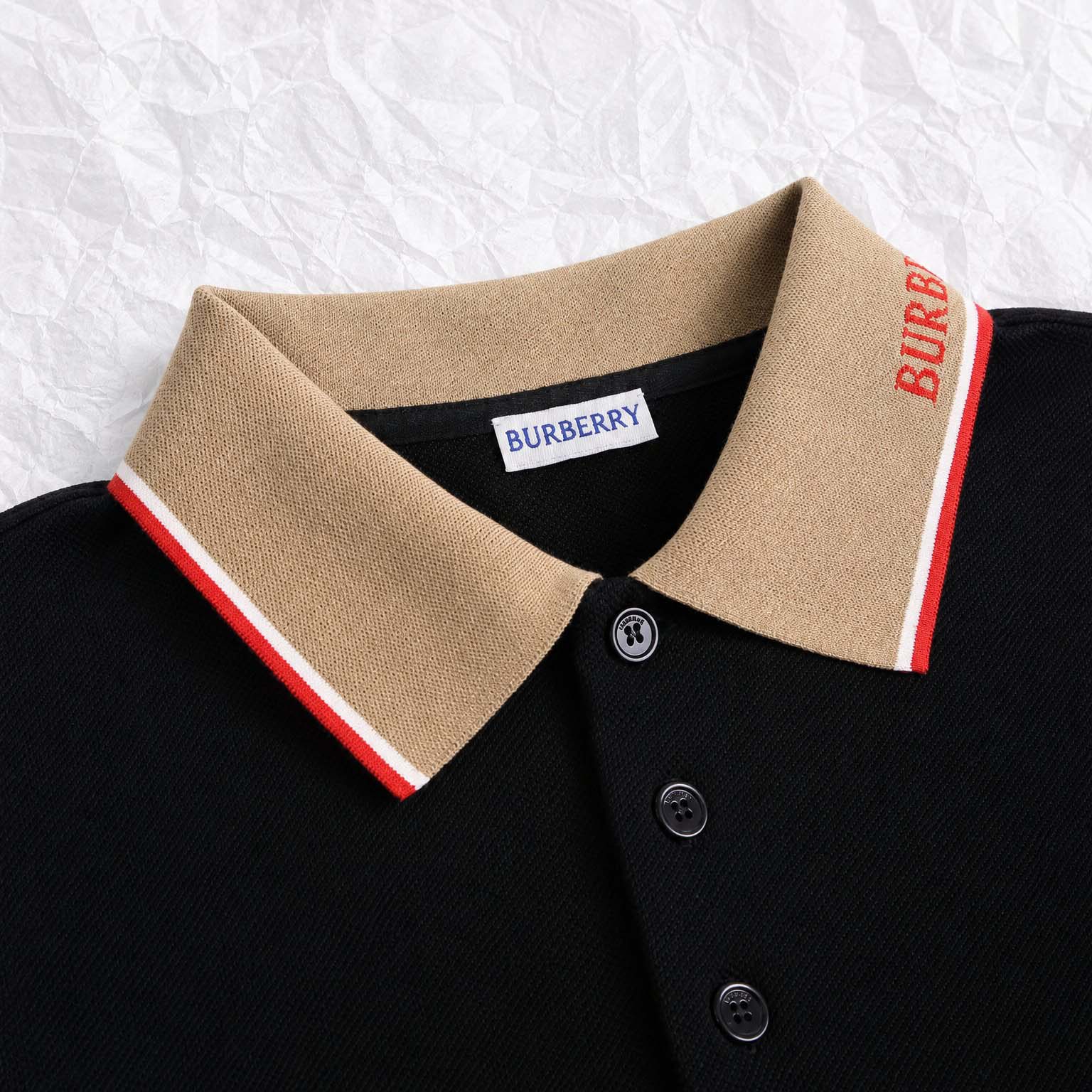 Burberry Logo Collar Cotton Polo Shirt - DopestKickz