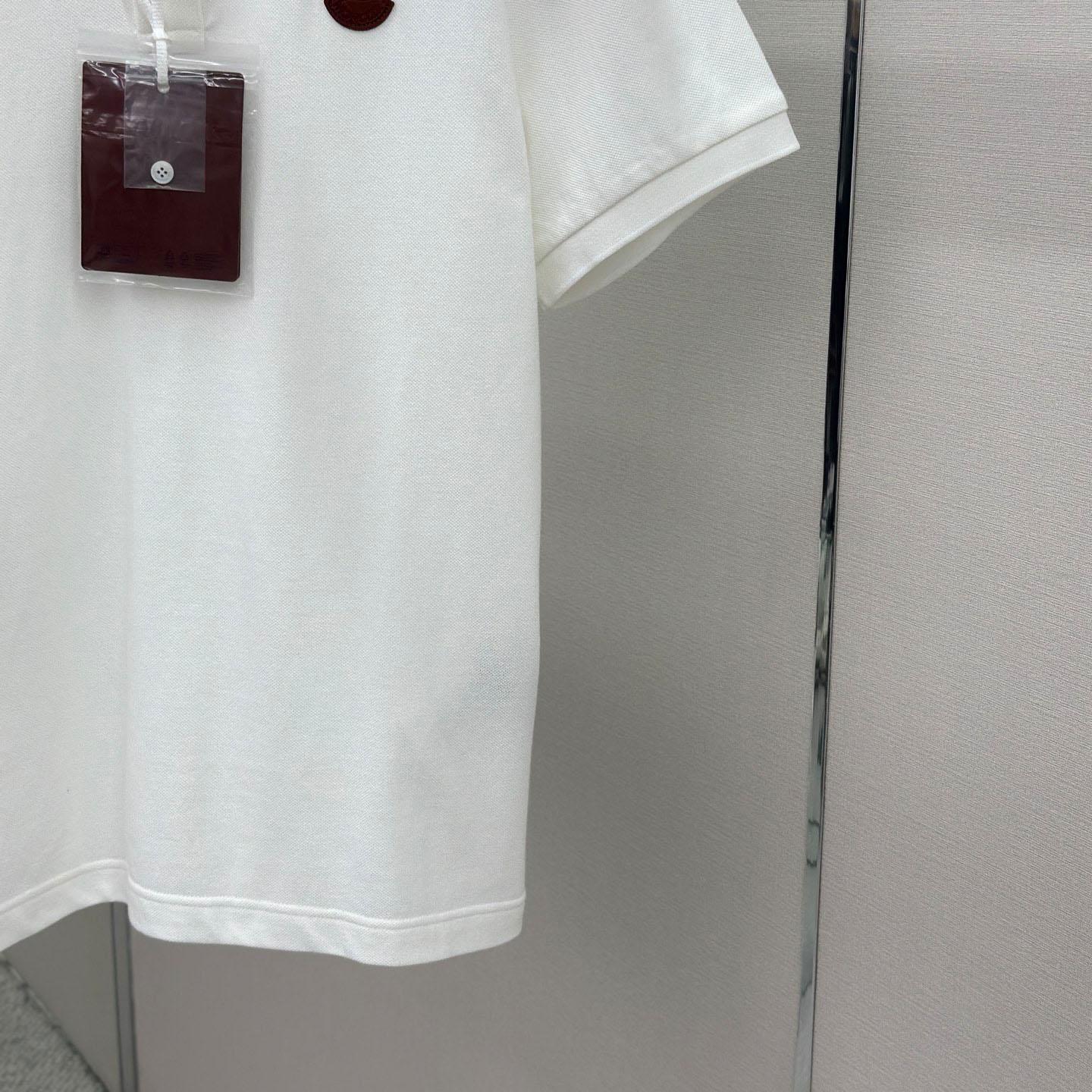 Moncler Logo Cotton Piquet Polo Shirt - DopestKickz