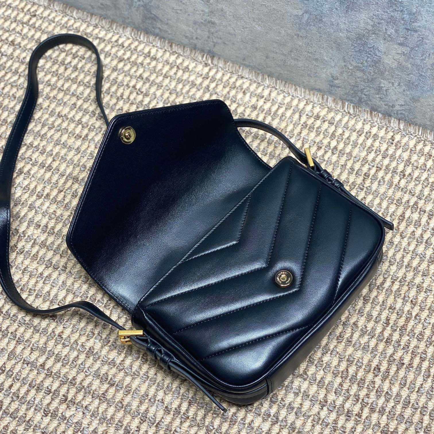 Saint Laurent LOULOU Toy Crossbody In MATELASSÉ Lambskin - DopestKickz