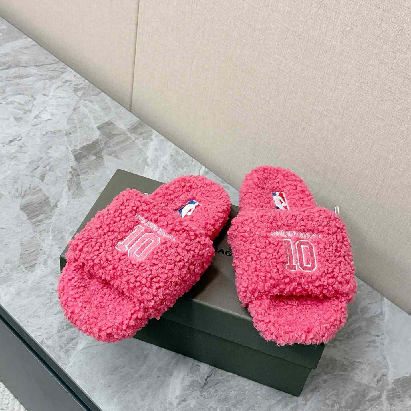 Balenciaga | Nba Collaboration Furry Open Mule - DopestKickz
