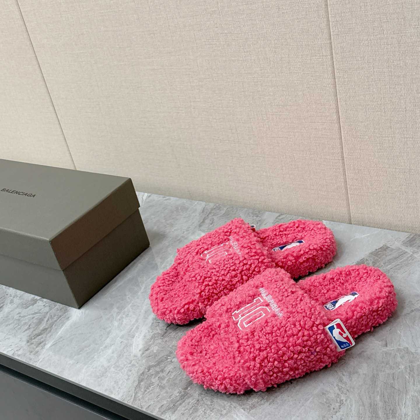 Balenciaga | Nba Collaboration Furry Open Mule - DopestKickz