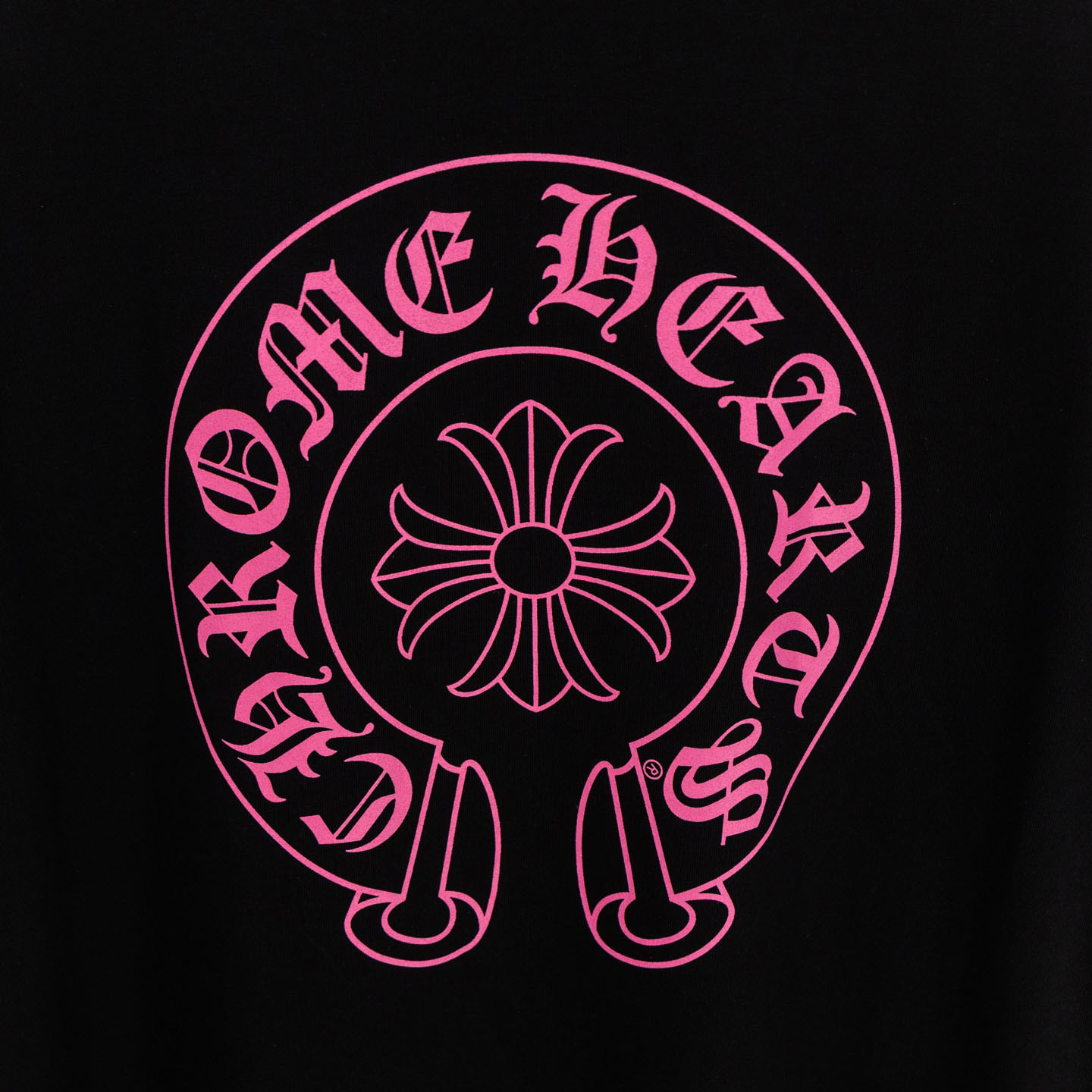 Chrome Hearts Horseshoe Print T-Shirt 'Black/Pink' - DopestKickz
