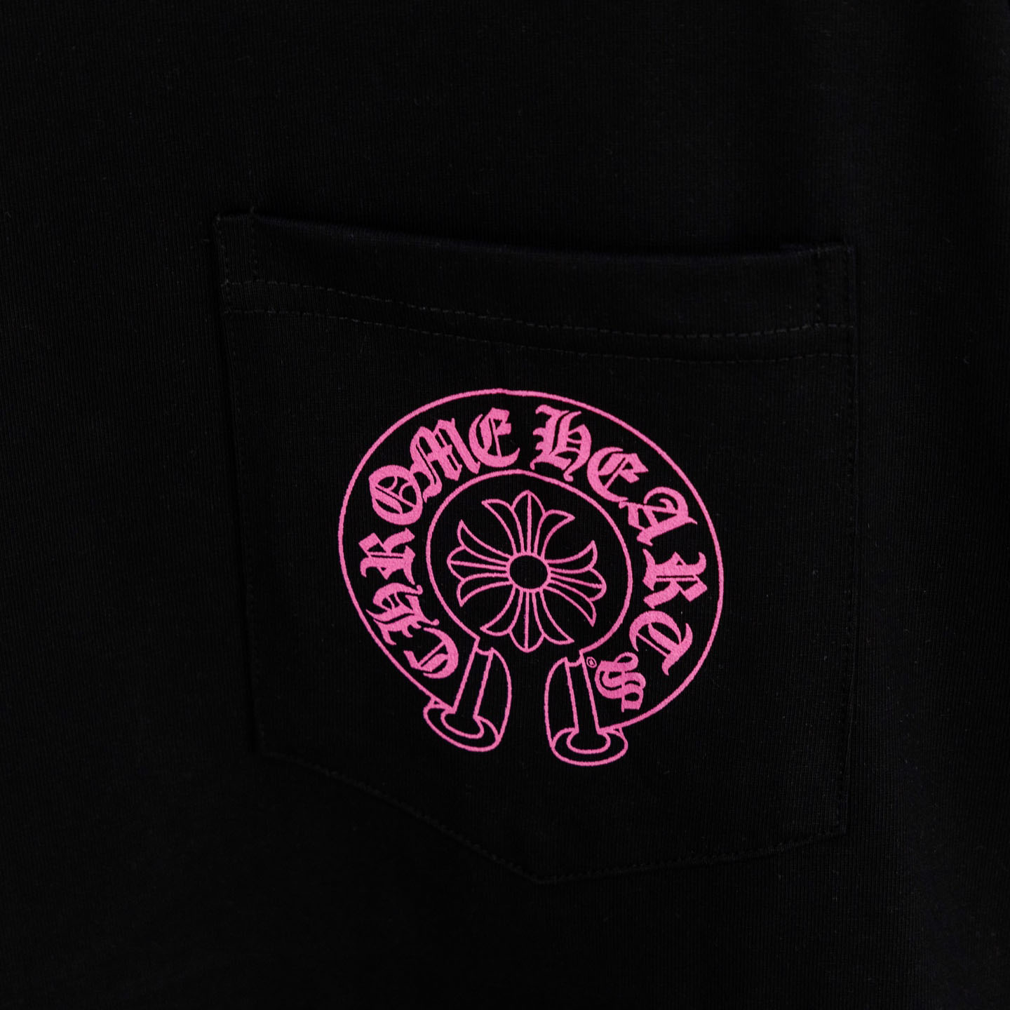 Chrome Hearts Horseshoe Print T-Shirt 'Black/Pink' - DopestKickz