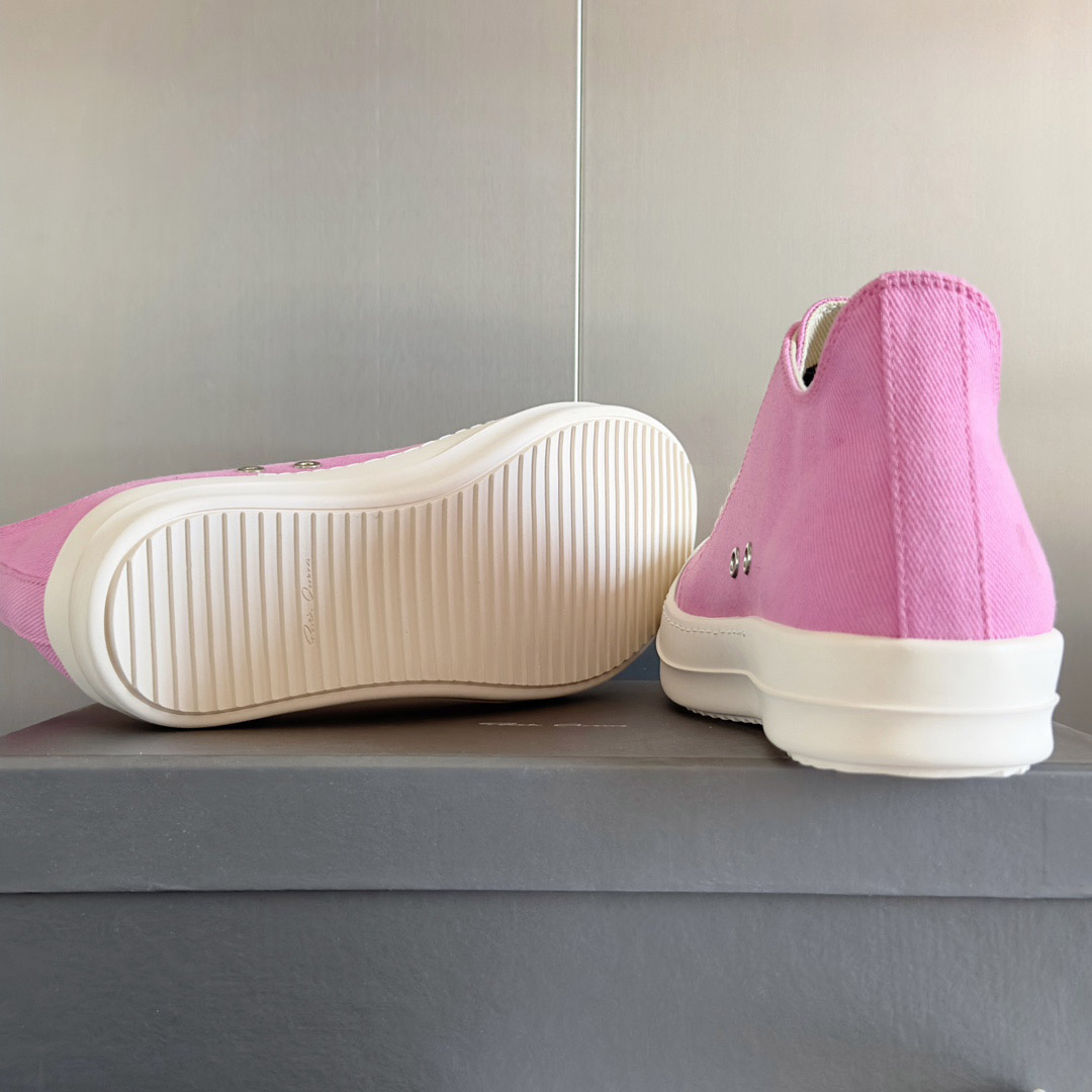 Rick Owens Drkshdw Pink Low Sneakers - DopestKickz