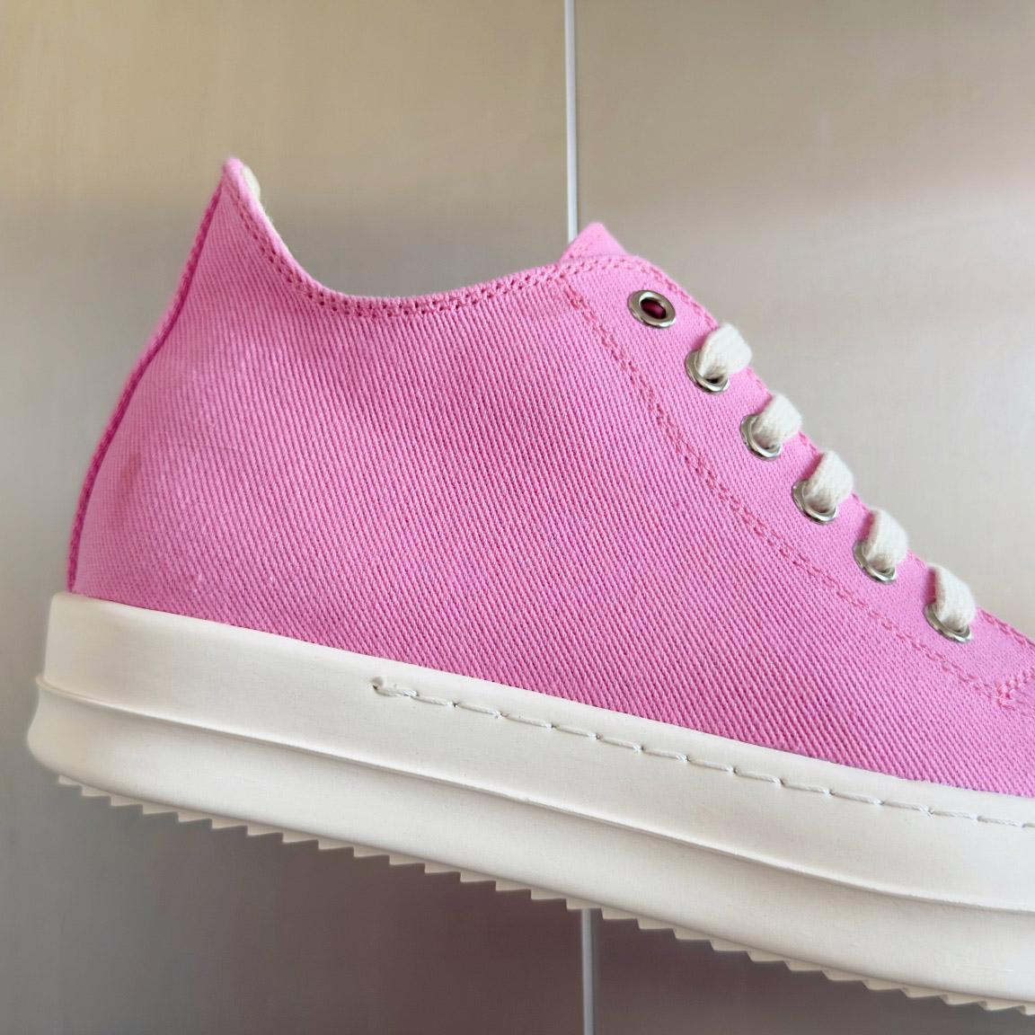 Rick Owens Drkshdw Pink Low Sneakers - DopestKickz