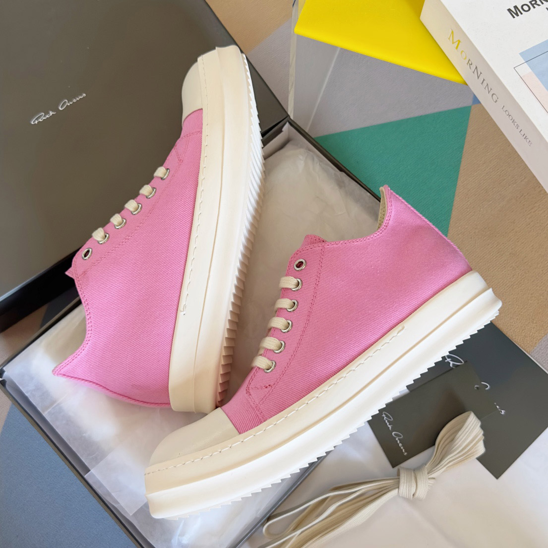 Rick Owens Drkshdw Pink Low Sneakers - DopestKickz