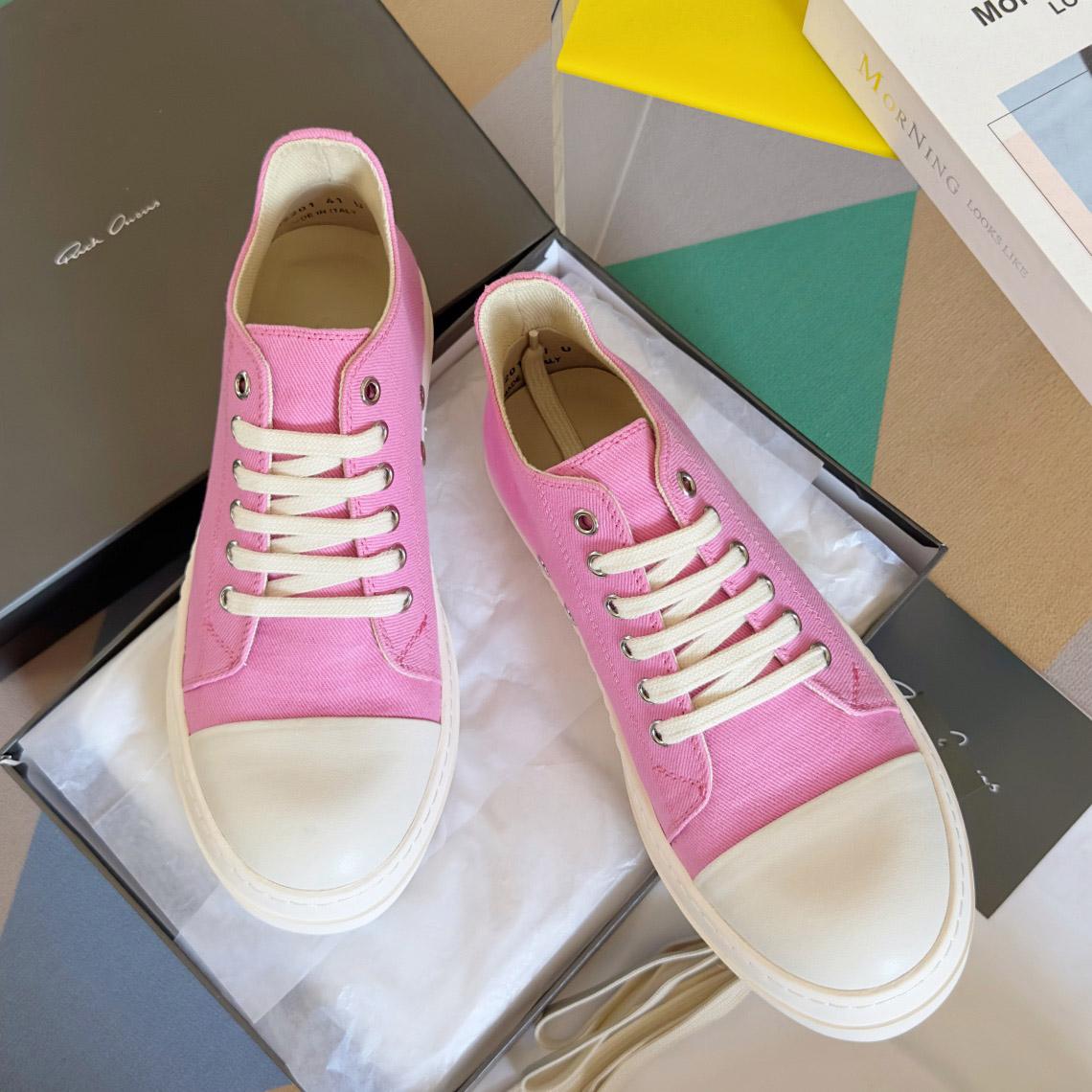 Rick Owens Drkshdw Pink Low Sneakers - DopestKickz