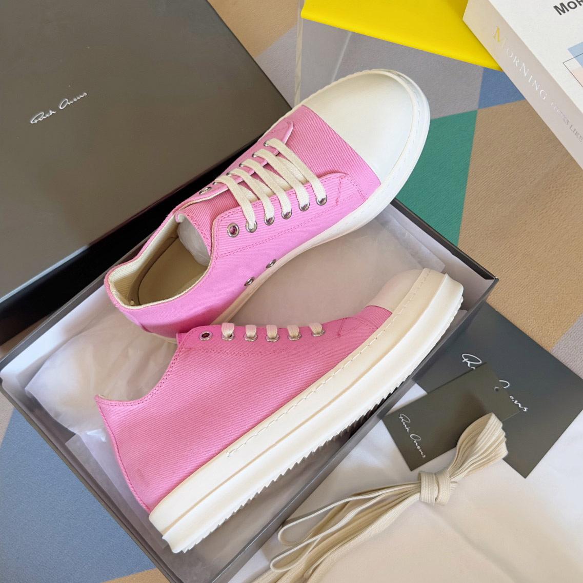 Rick Owens Drkshdw Pink Low Sneakers - DopestKickz