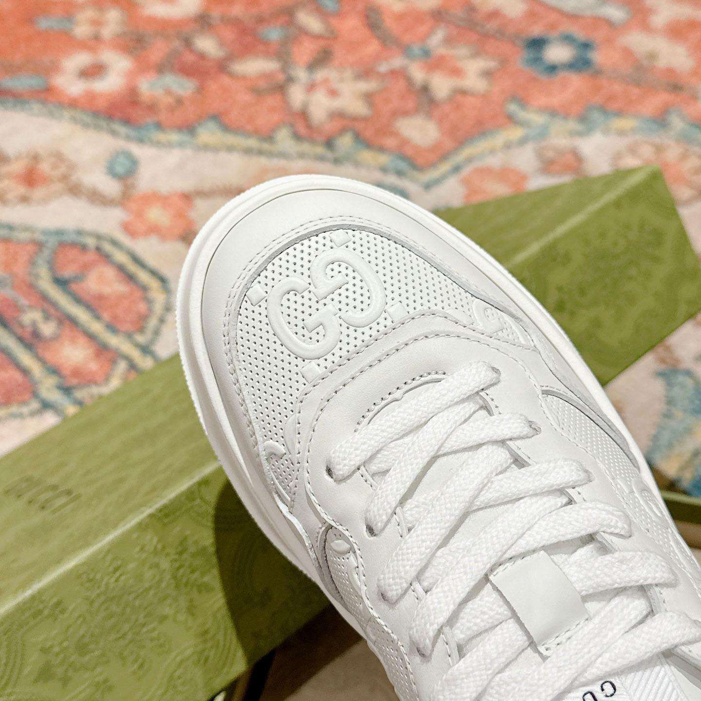 Gucci Wmns GG Embossed Sneaker 'White' - DopestKickz