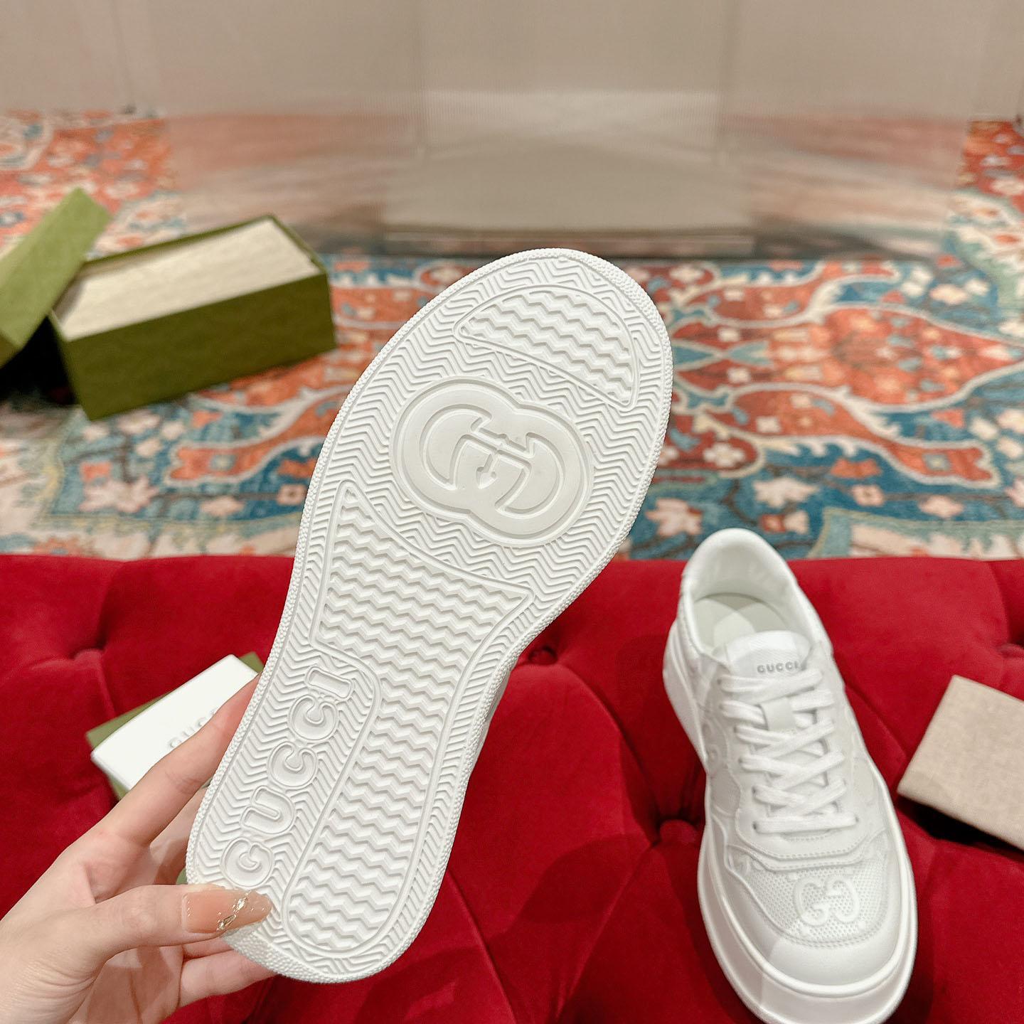 Gucci Wmns GG Embossed Sneaker 'White' - DopestKickz