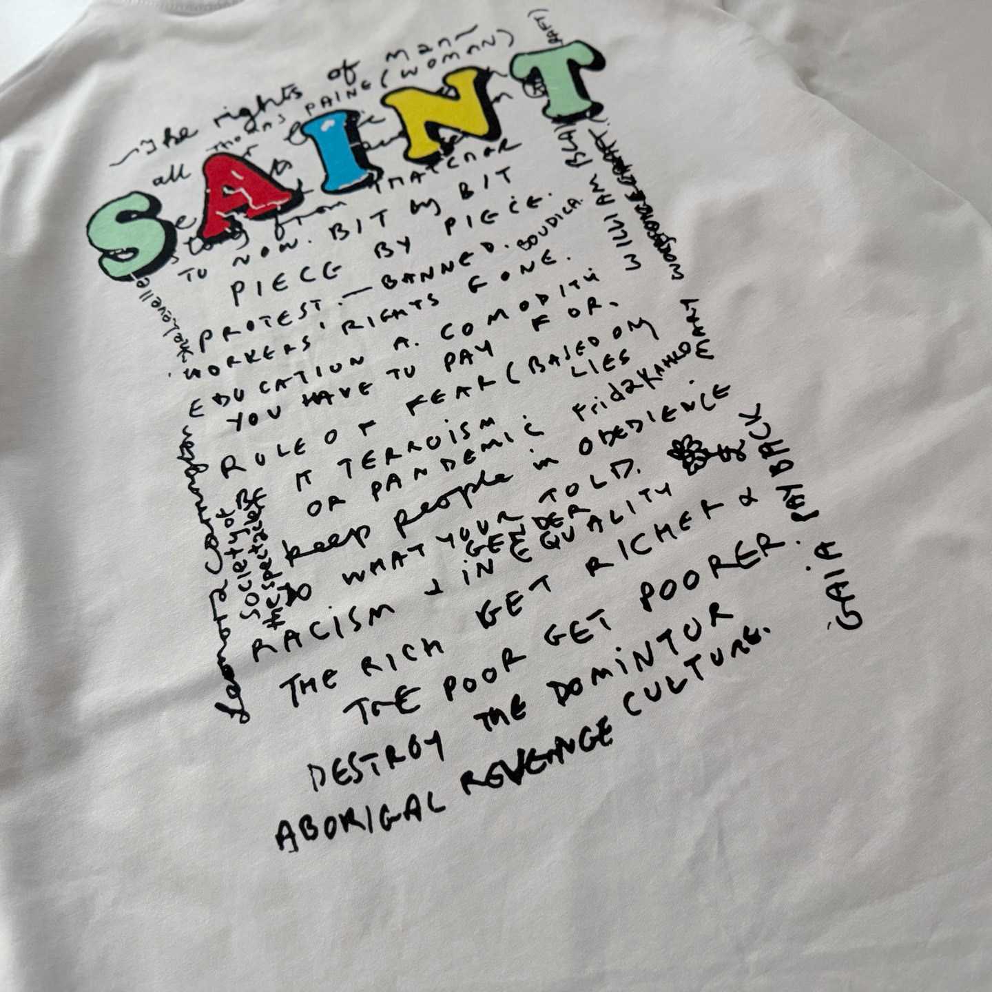 Saint Michael   'Mask' SS T-Shirt In White - DopestKickz